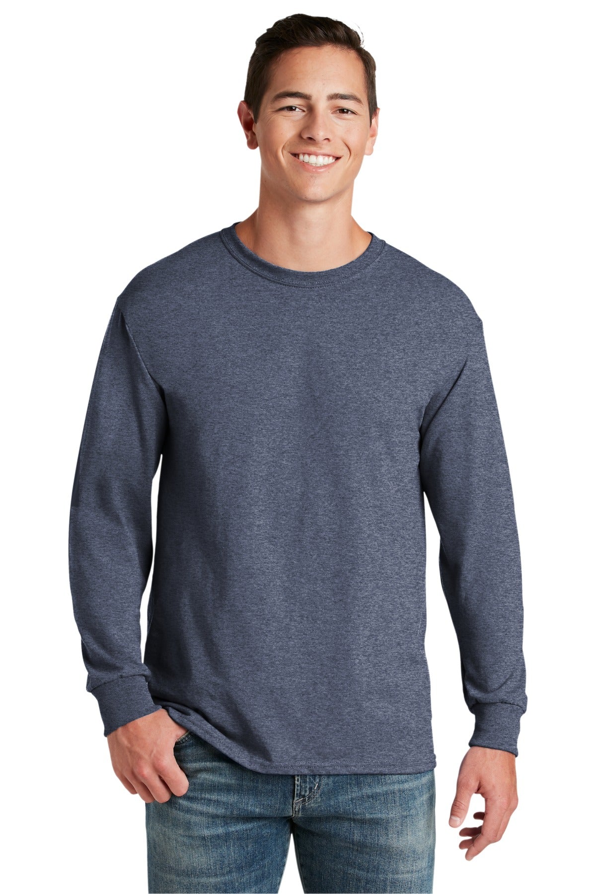 T-Shirts Vintage Heather Navy Jerzees