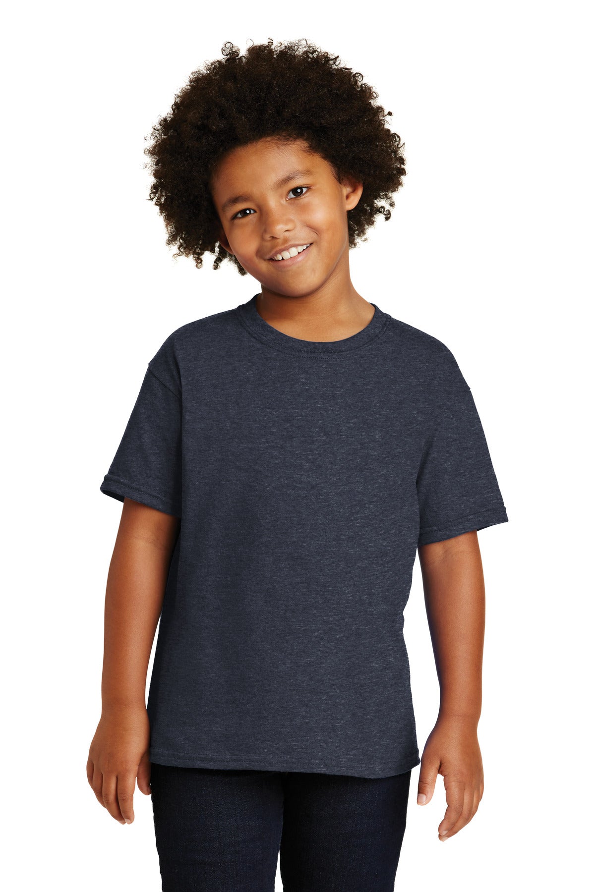 T-Shirts Heather Navy Gildan
