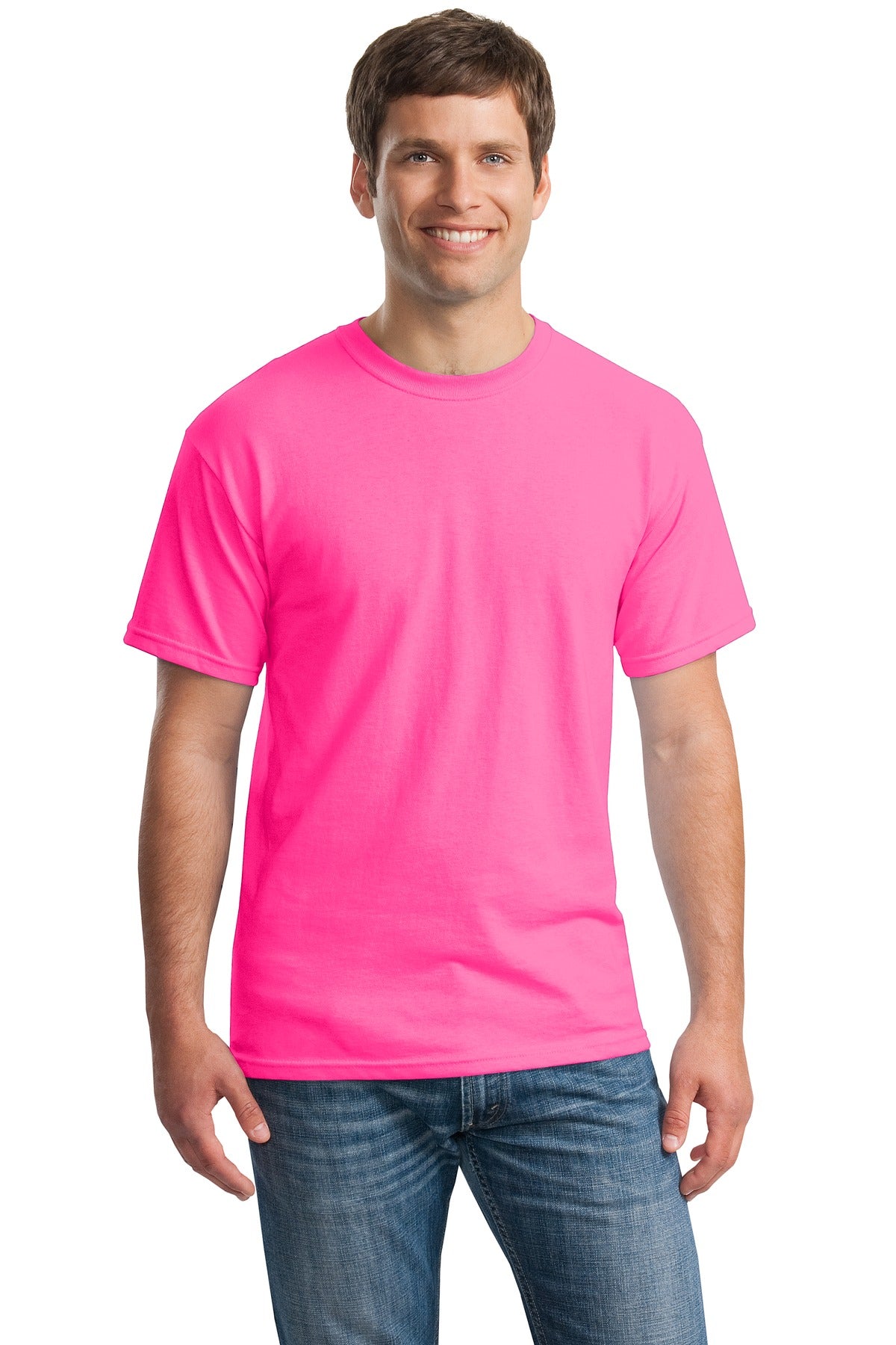 T-Shirts Safety Pink Gildan