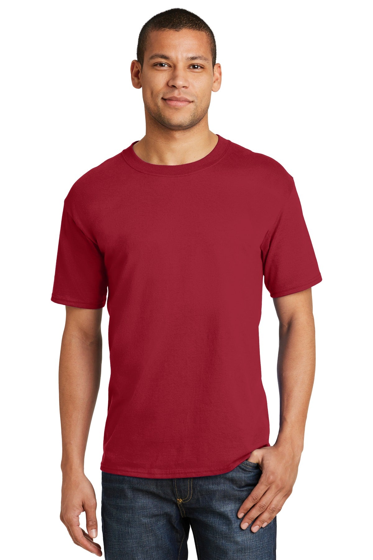 T-Shirts Deep Red Hanes