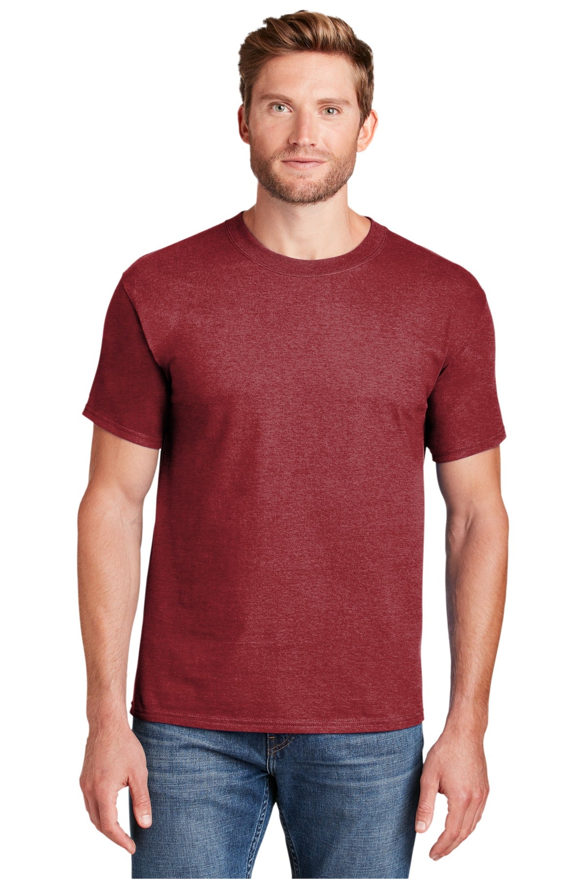 T-Shirts Heather Red Hanes