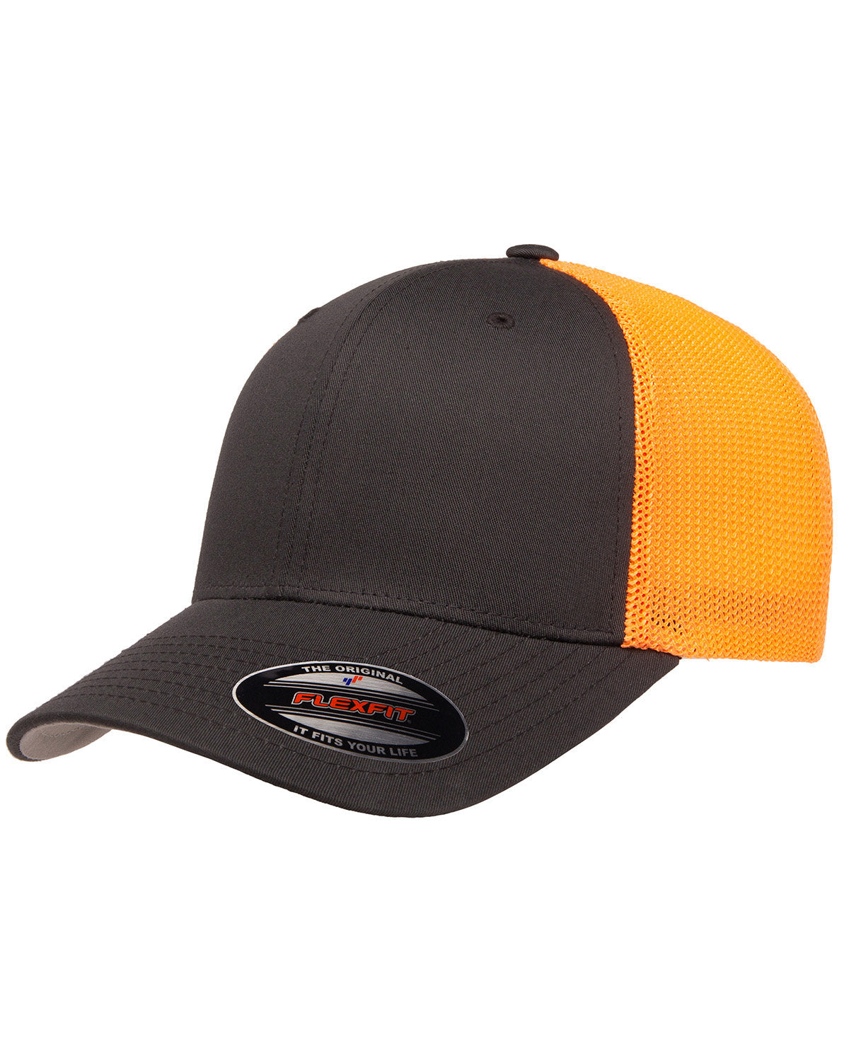 Headwear CHRCL/ NEON ORNG OS Flexfit