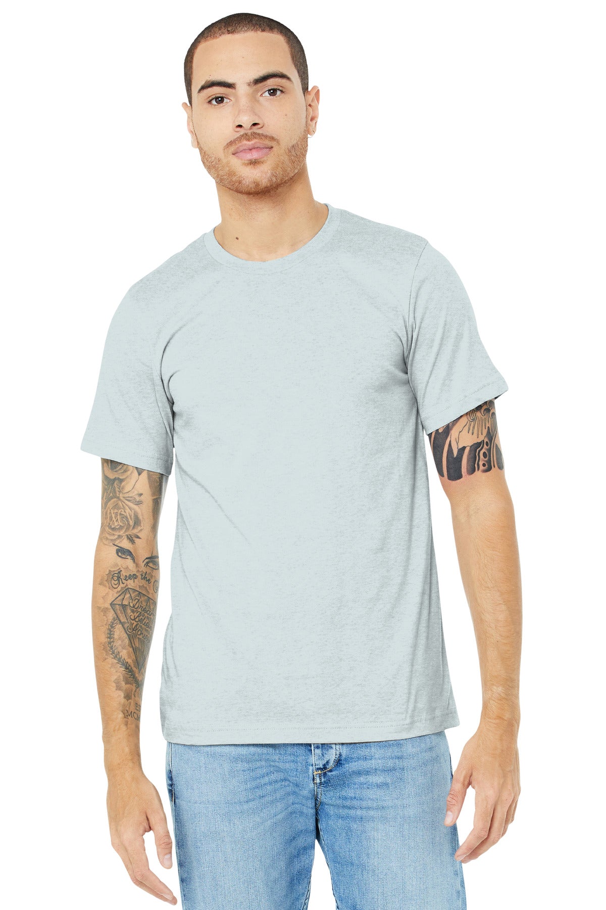 T-Shirts Heather Prism Ice Blue Bella + Canvas