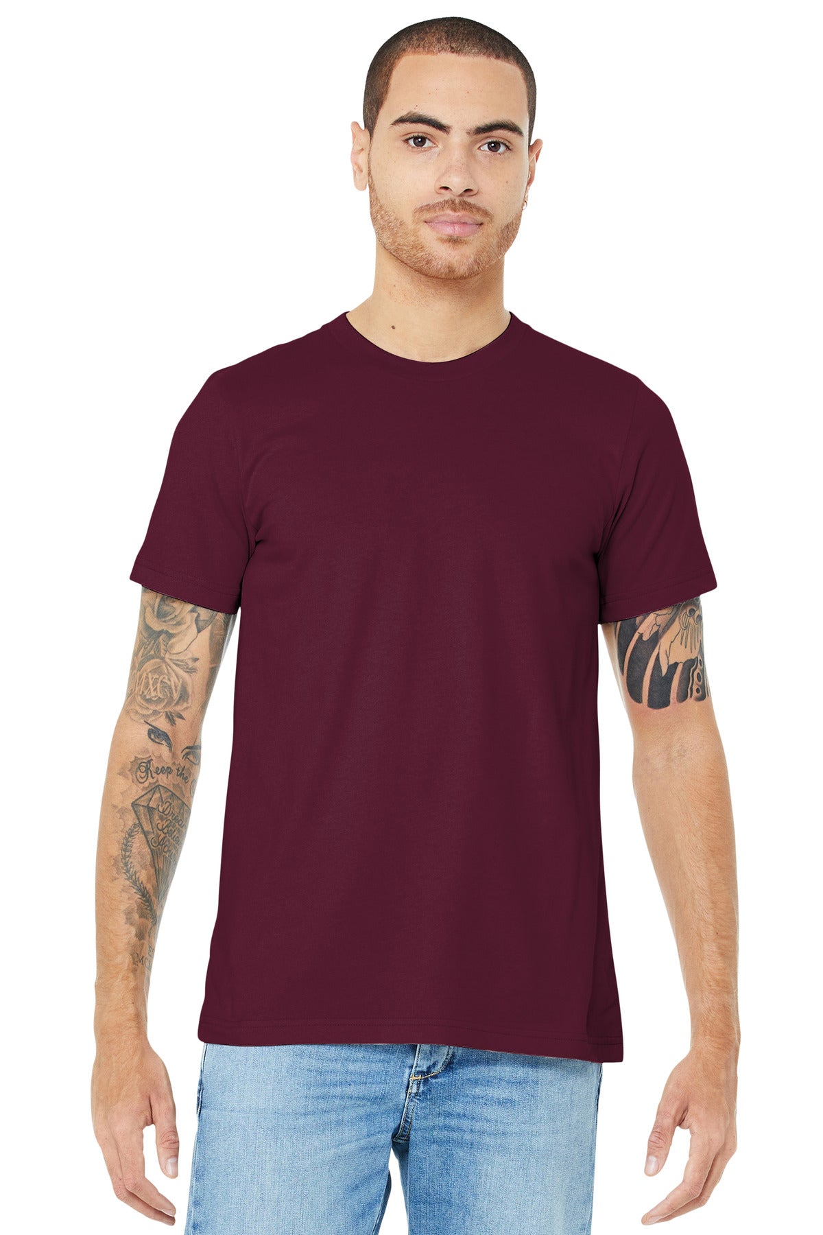 T-Shirts Maroon Bella + Canvas
