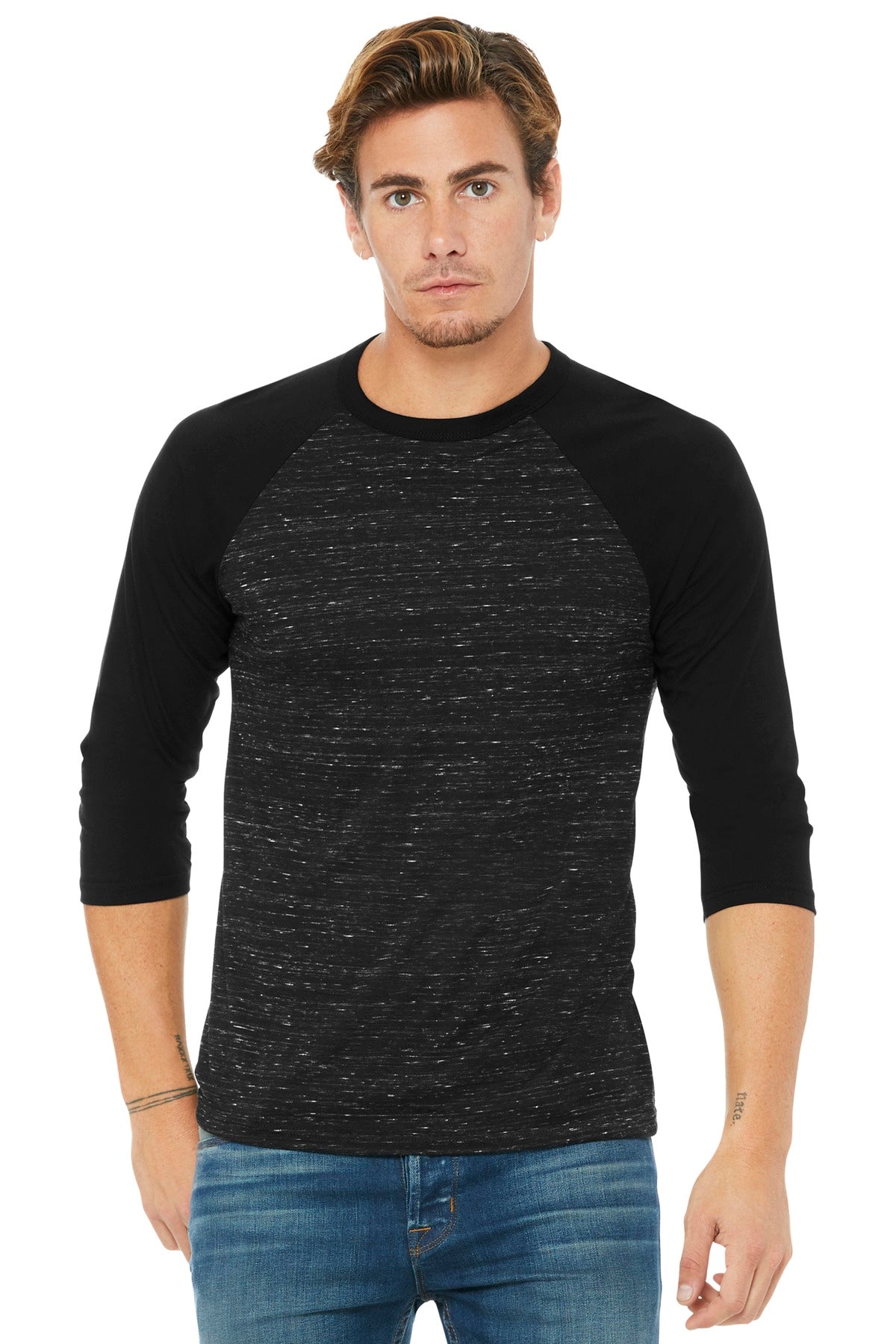 T-Shirts Black Marble Black Bella + Canvas