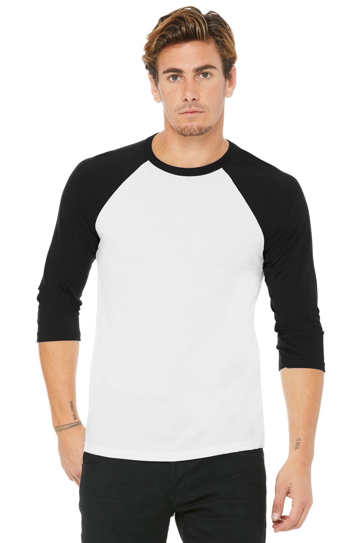 T-Shirts White Black Bella + Canvas