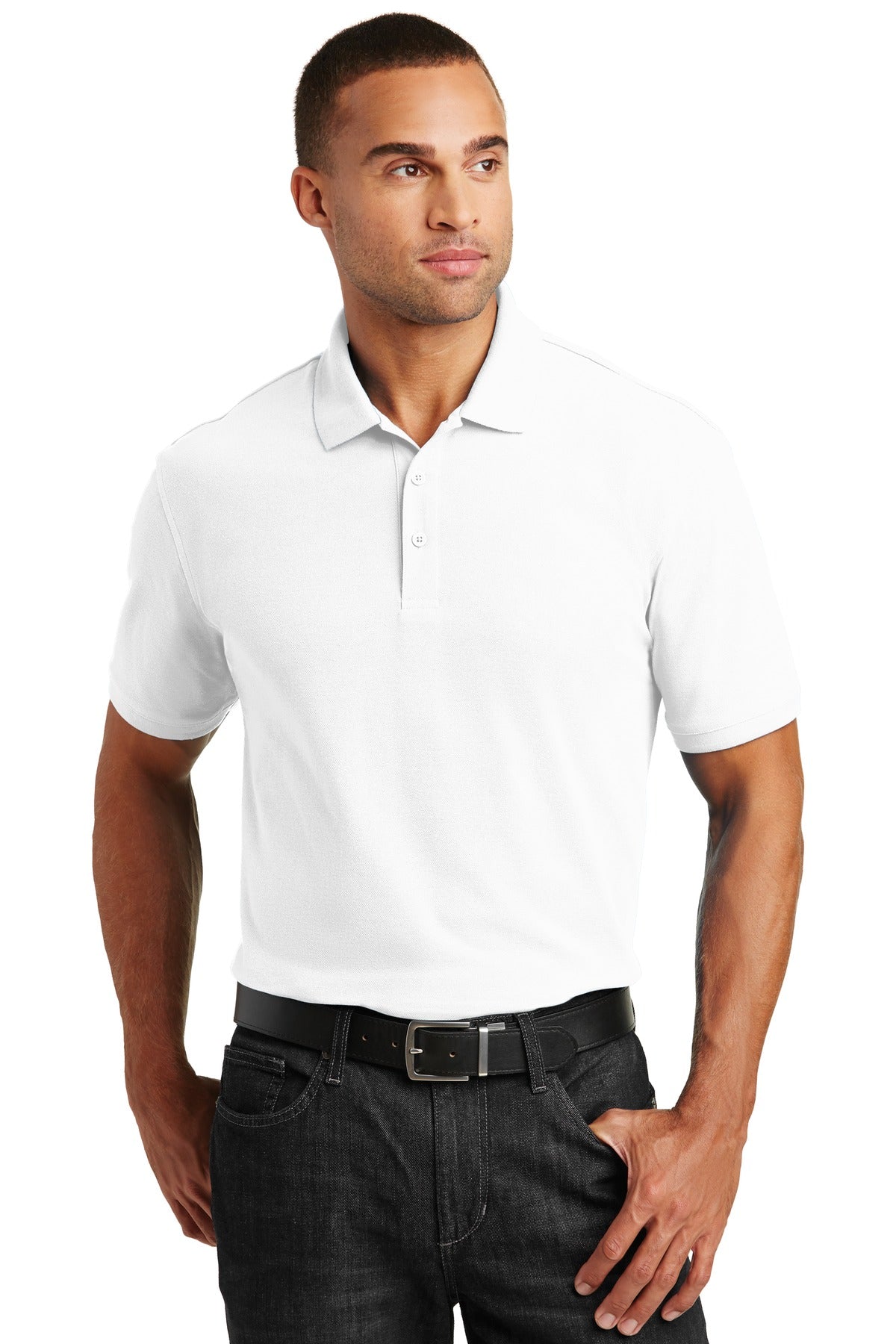 Polos/Knits White Port Authority