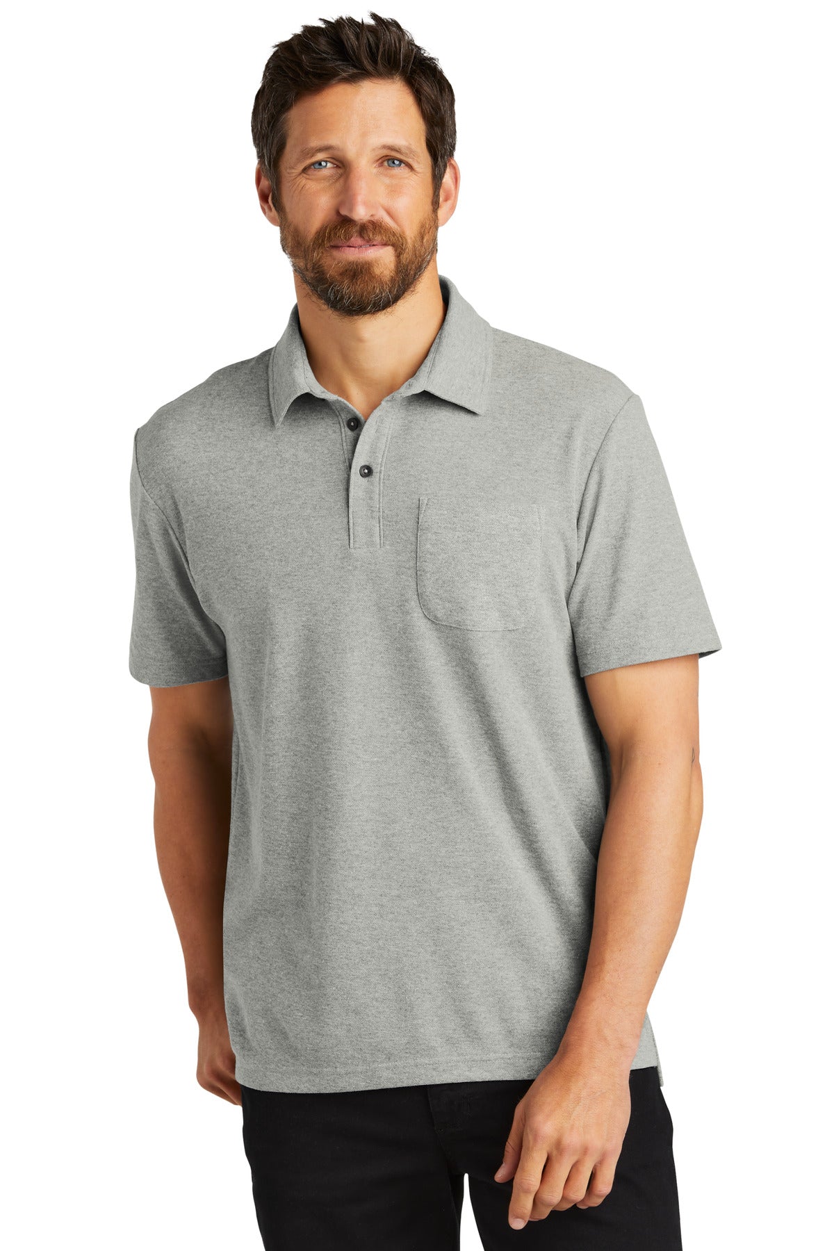Polos/Knits Deep Smoke Heather Port Authority