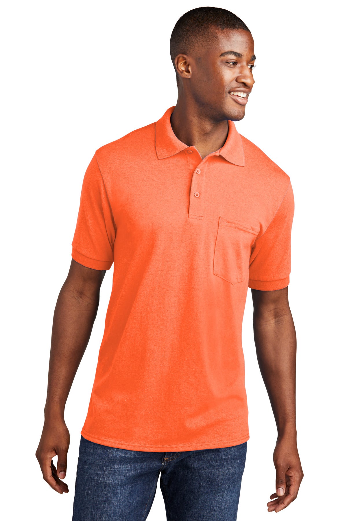 Polos/Knits Safety Orange Port & Company