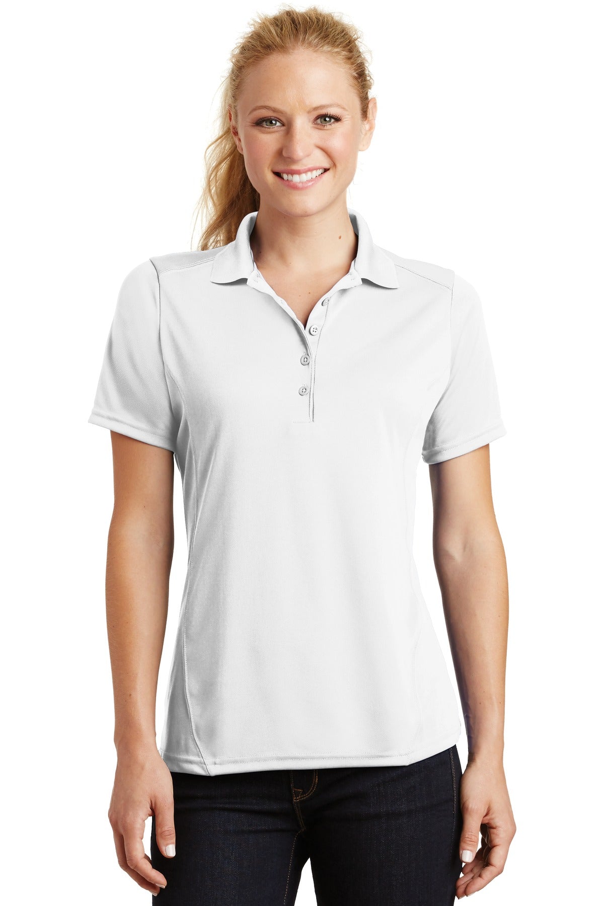 Ladies White Sport-Tek