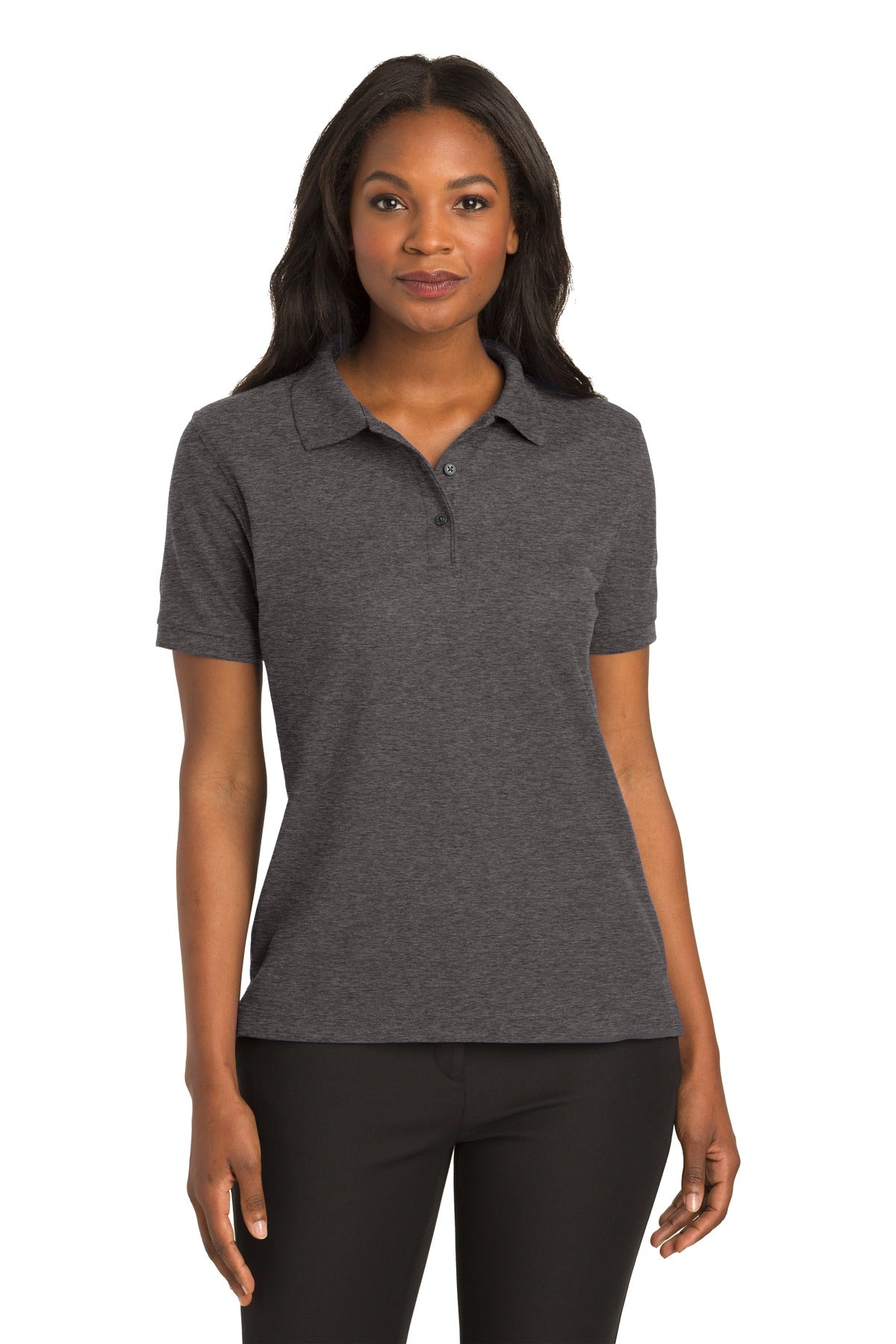 Ladies Charcoal Heather Grey Port Authority
