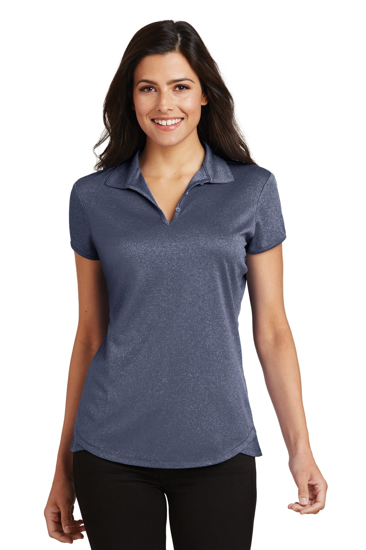 Ladies True Navy Heather Port Authority