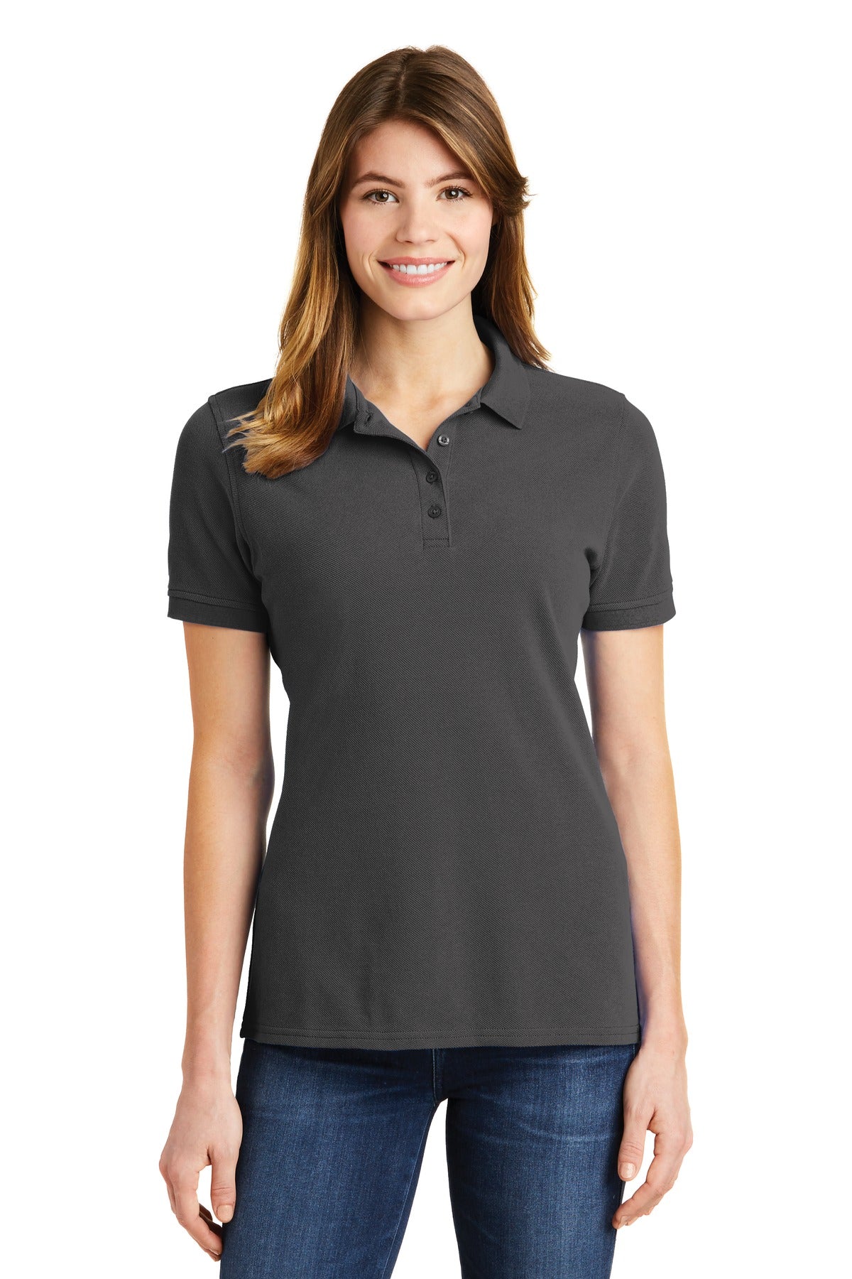 Ladies Charcoal Port & Company
