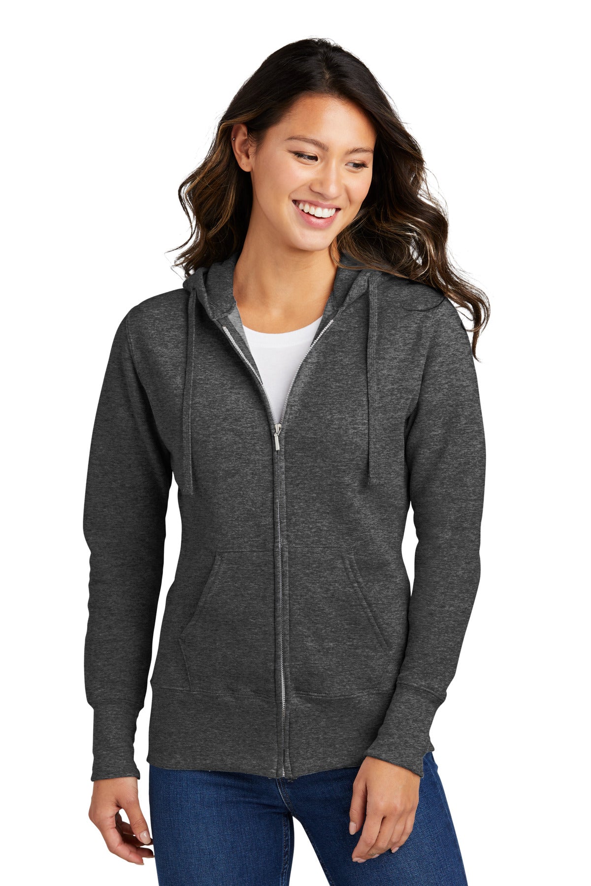 Ladies Dark Heather Grey Port & Company