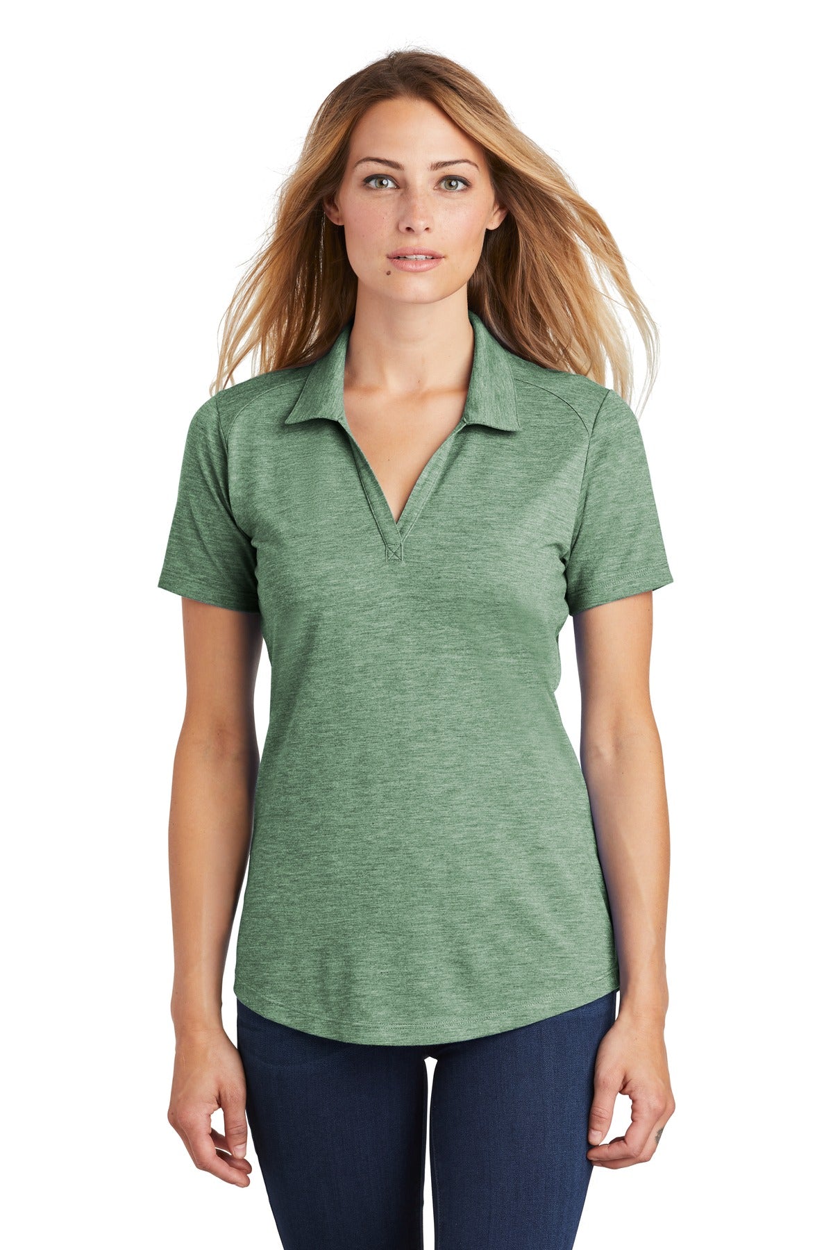 Ladies Forest Green Heather Sport-Tek