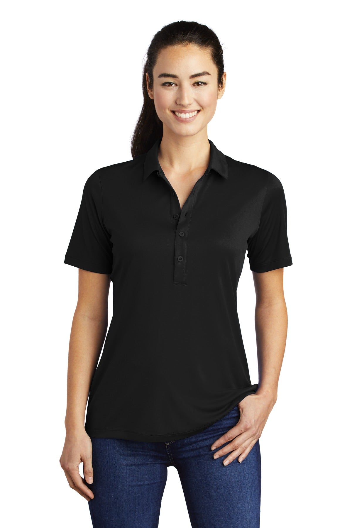 Ladies Black Sport-Tek