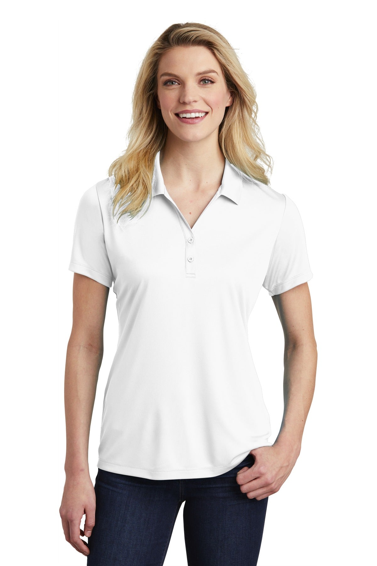 Ladies White Sport-Tek