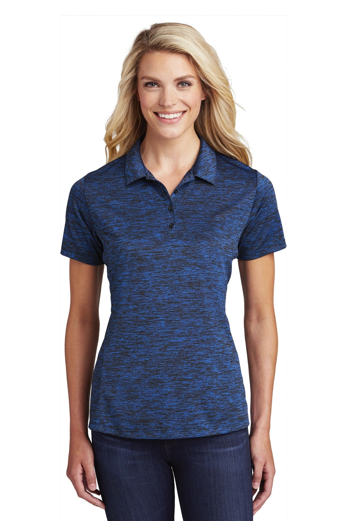 Ladies Dark Royal-Black Electric Sport-Tek