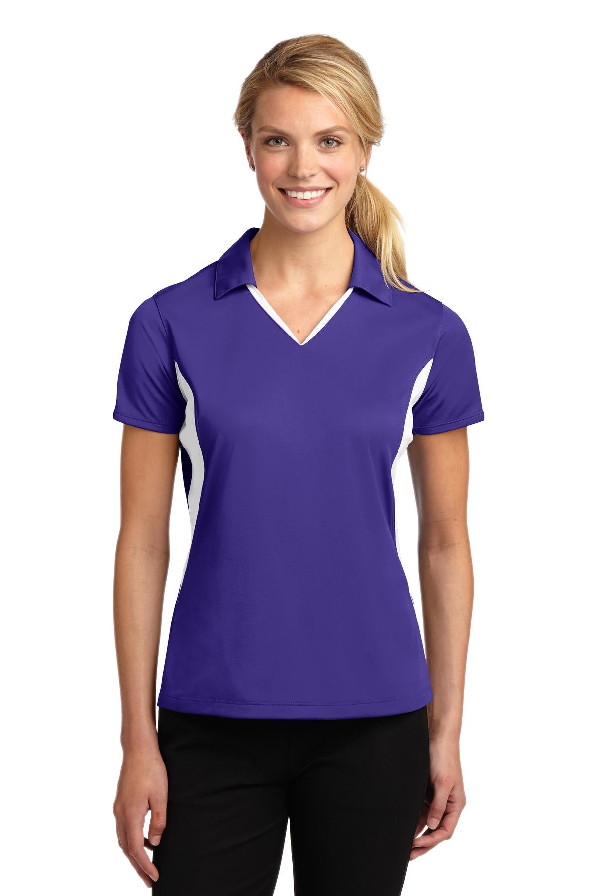 Ladies Purple/ White Sport-Tek