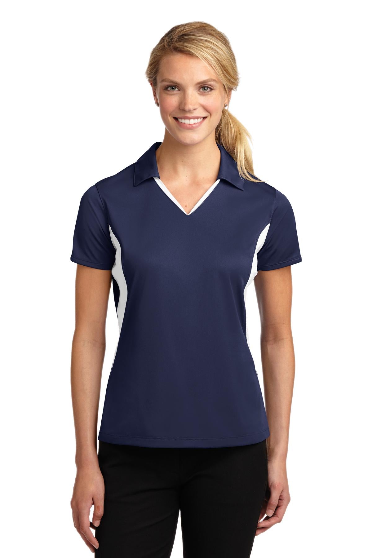 Ladies True Navy/ White Sport-Tek