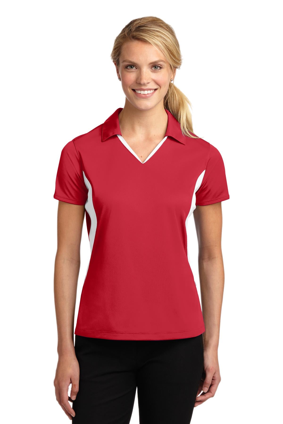 Ladies True Red/ White Sport-Tek