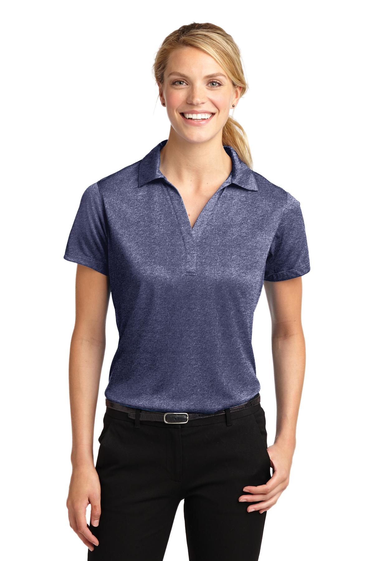 Ladies True Navy Heather Sport-Tek