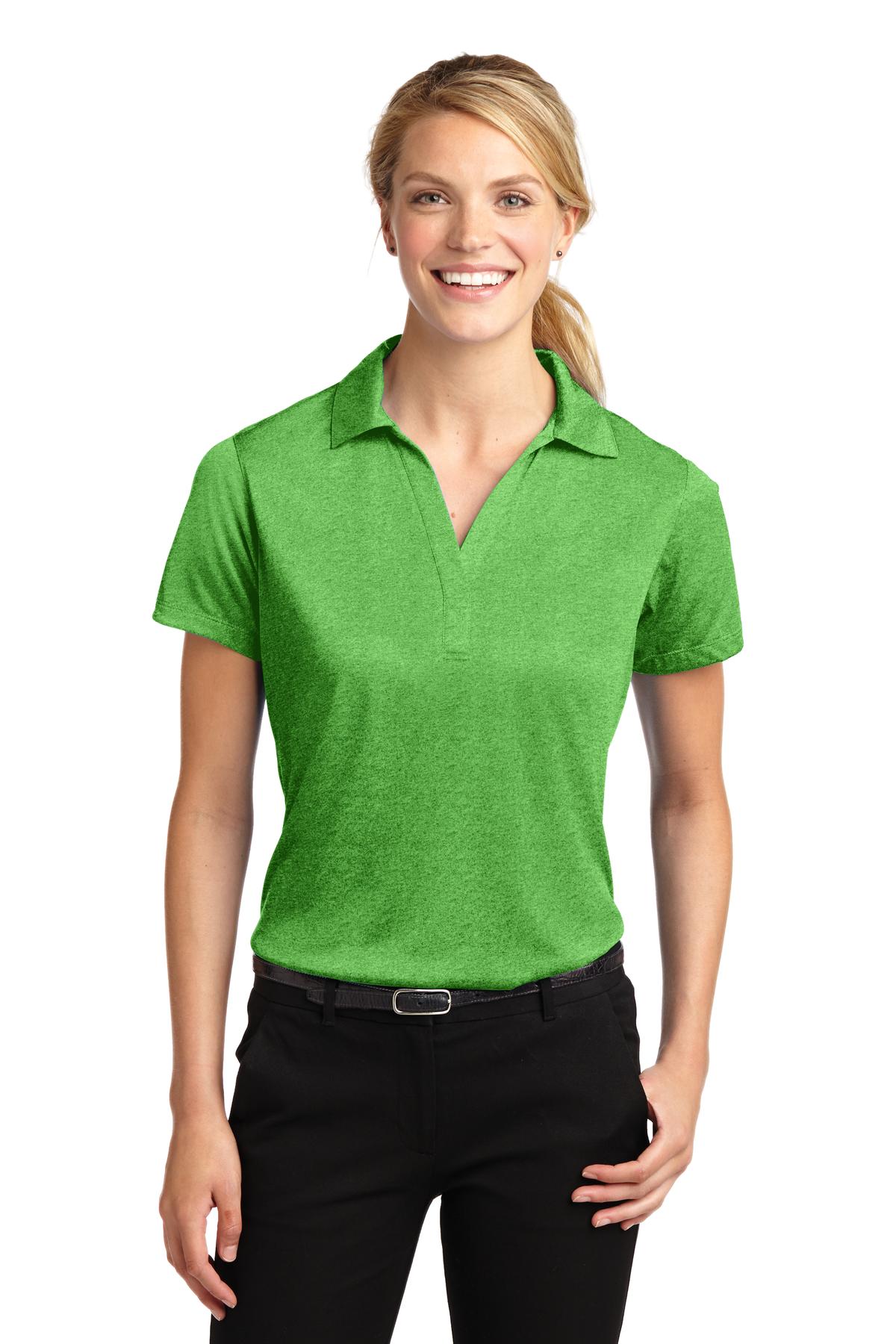 Ladies Turf Green Heather Sport-Tek