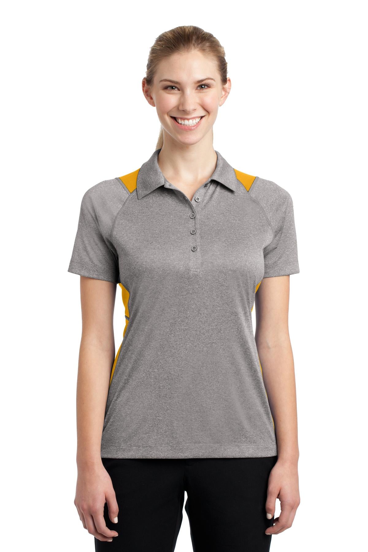 Ladies Vintage Heather/ Gold Sport-Tek