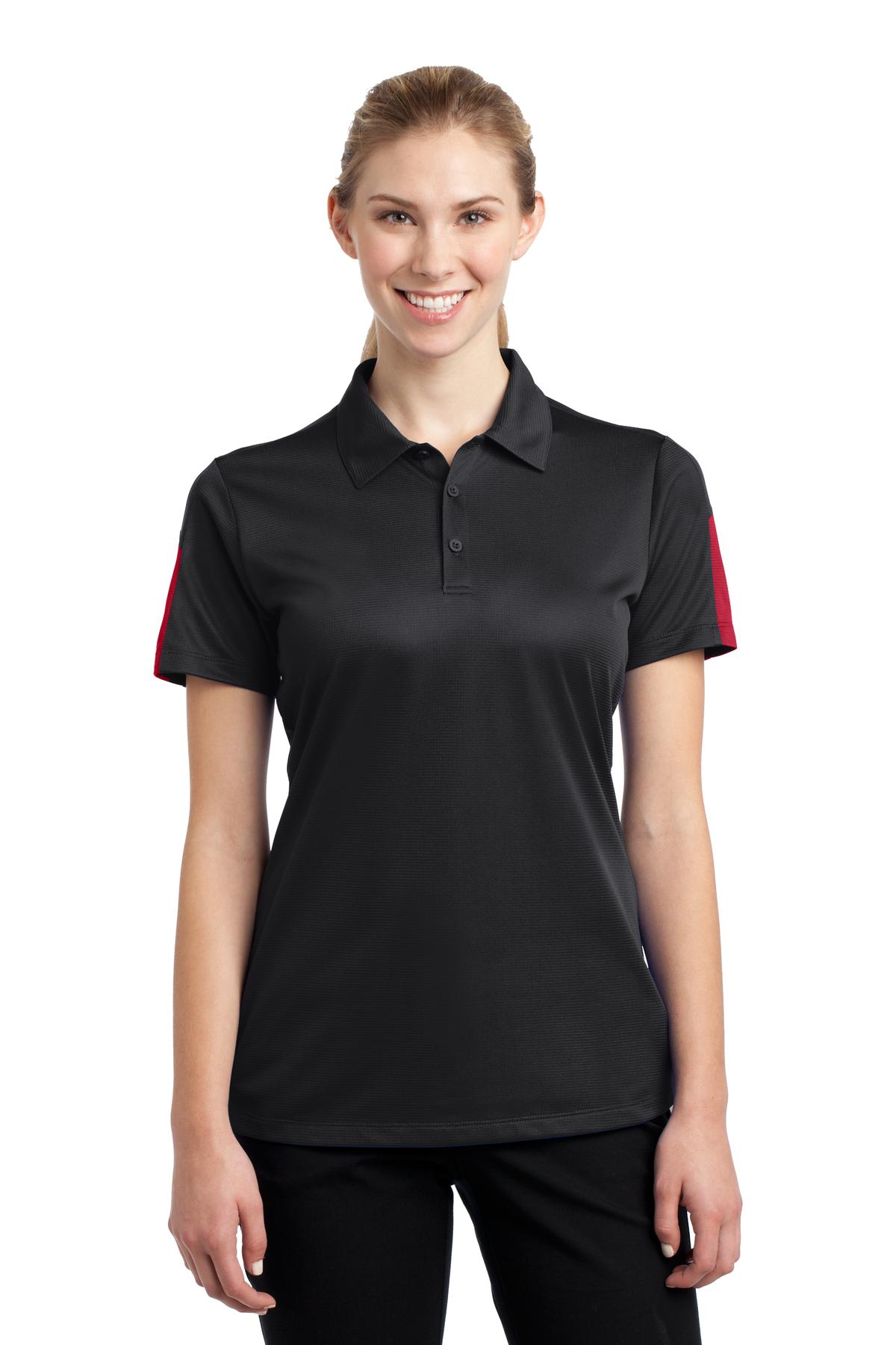 Ladies Black/ True Red Sport-Tek