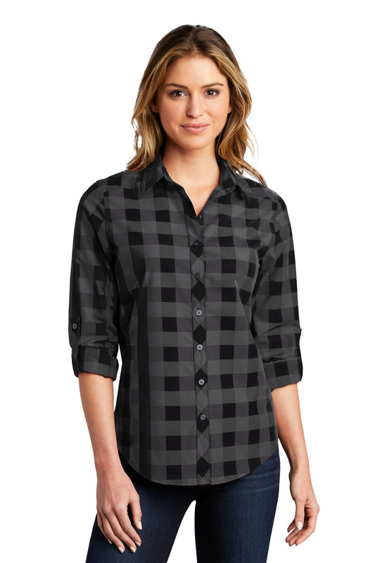 Woven Shirts Black Port Authority