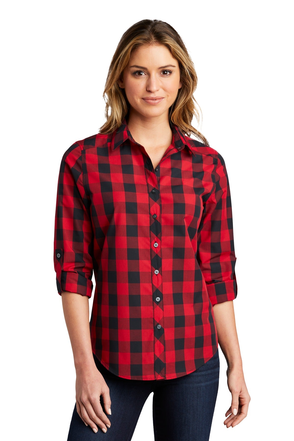 Woven Shirts Rich Red Port Authority