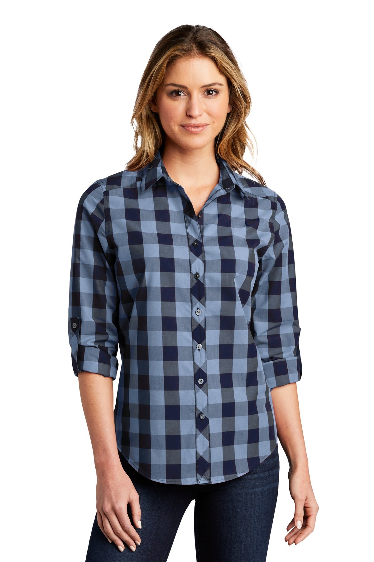 Woven Shirts True Navy Port Authority