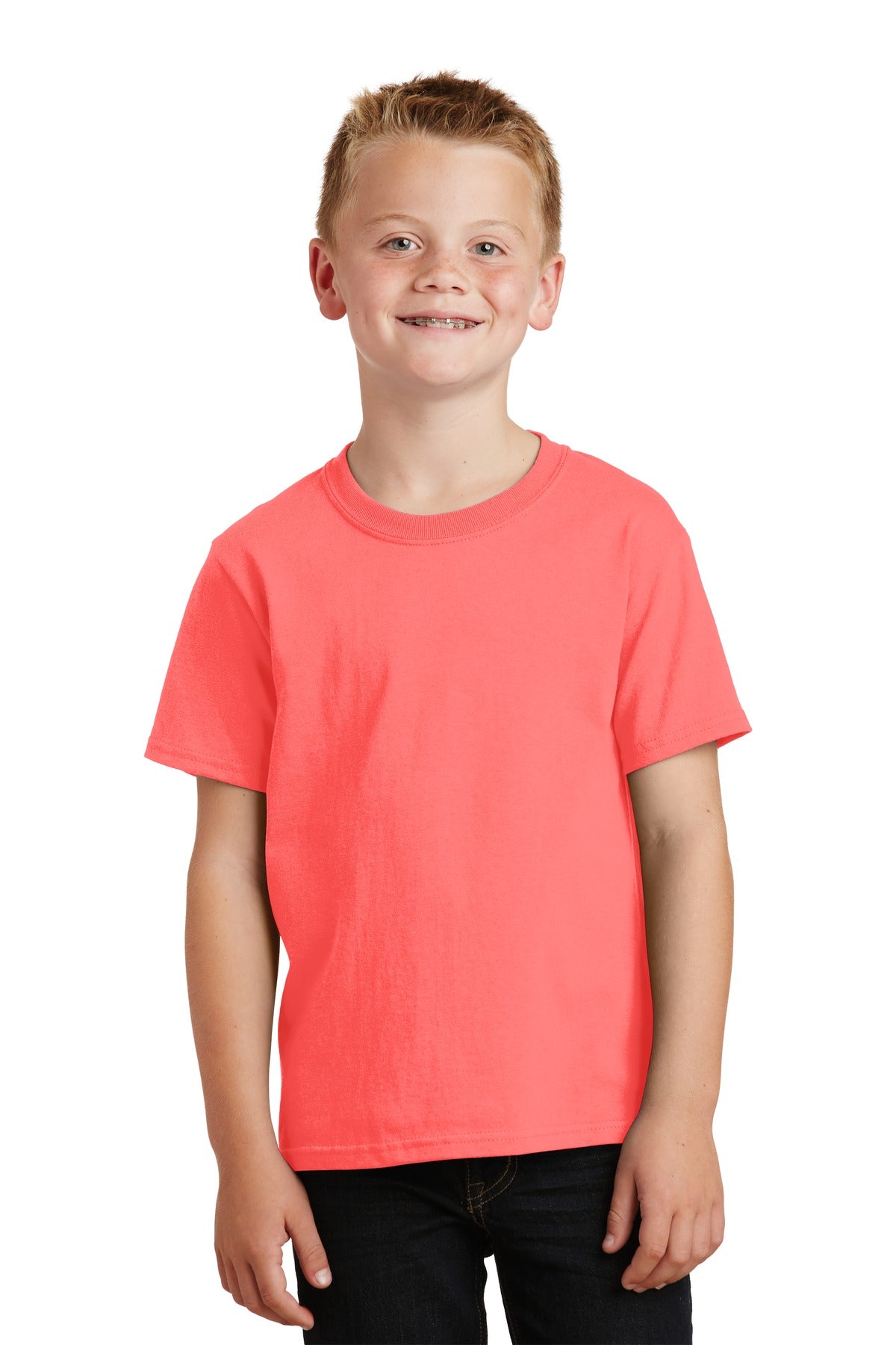 T-Shirts Neon Coral Port & Company