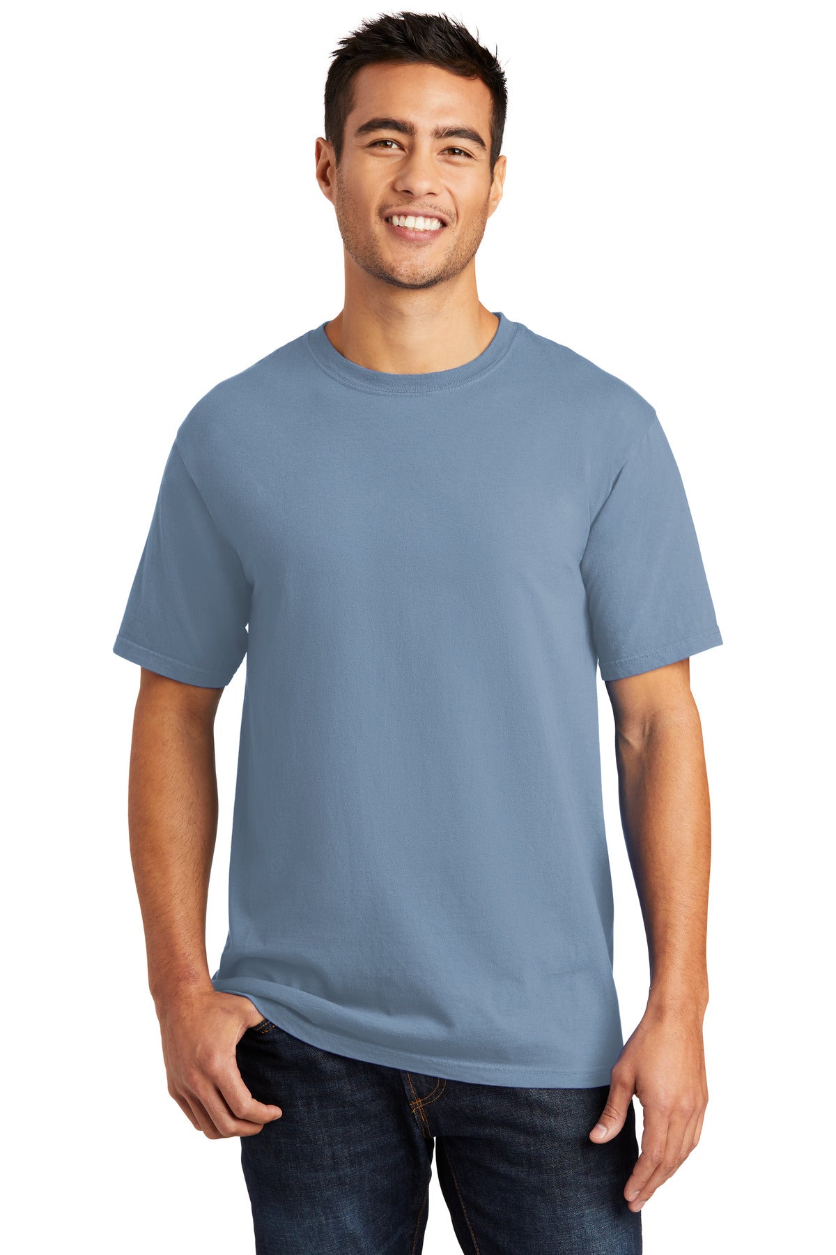 T-Shirts Faded Denim Port & Company