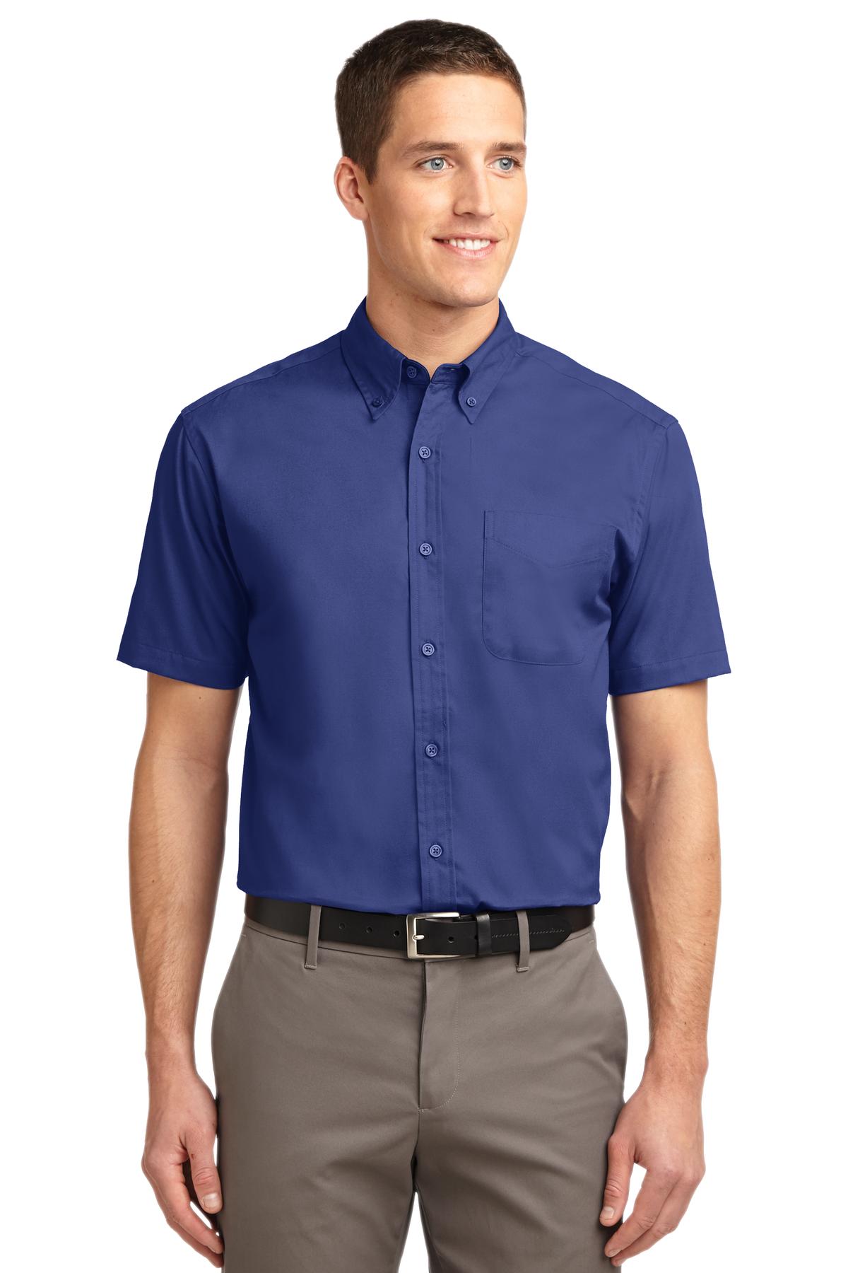 Woven Shirts Mediterranean Blue Port Authority