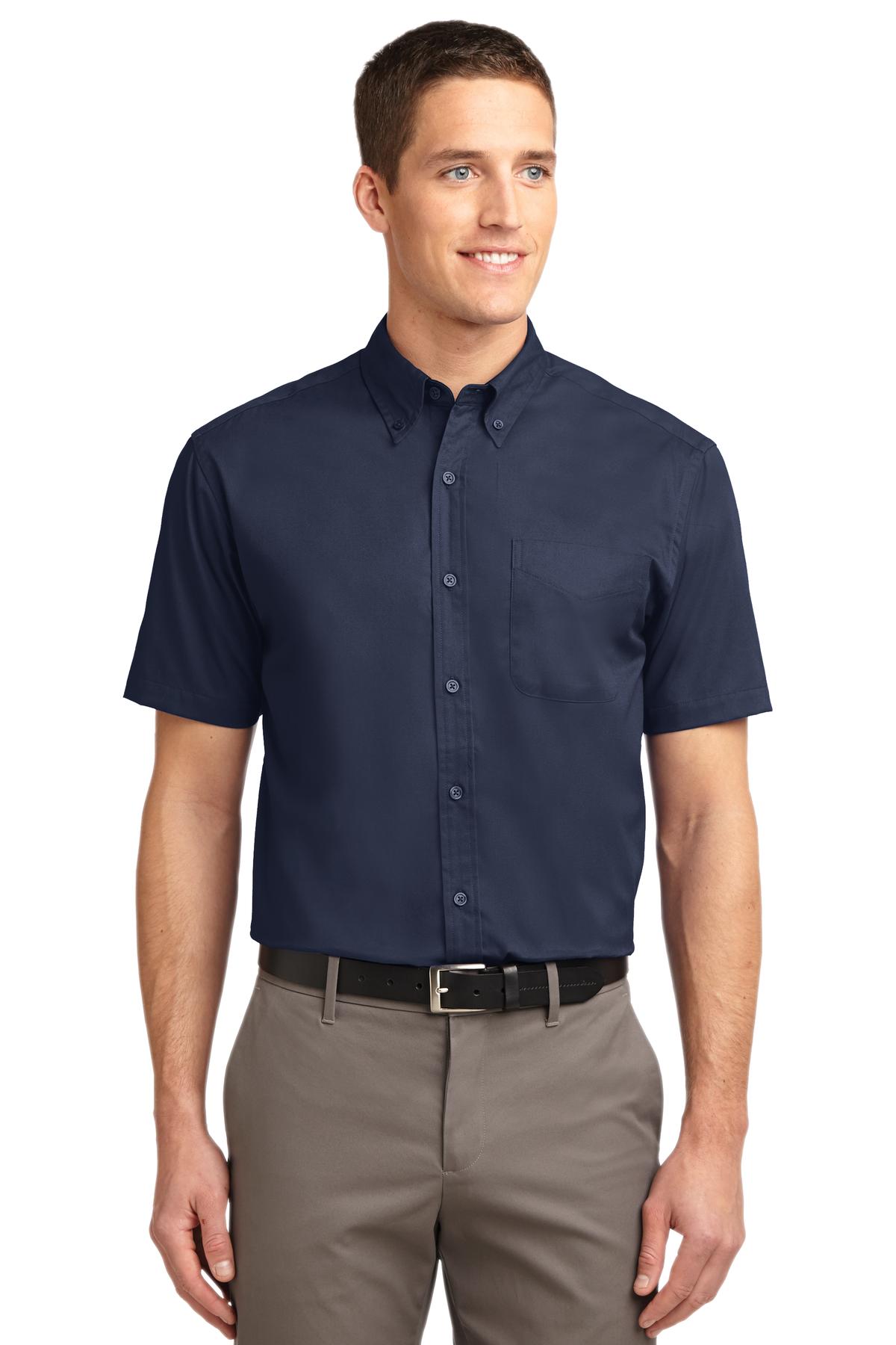 Woven Shirts Navy Light Stone Port Authority