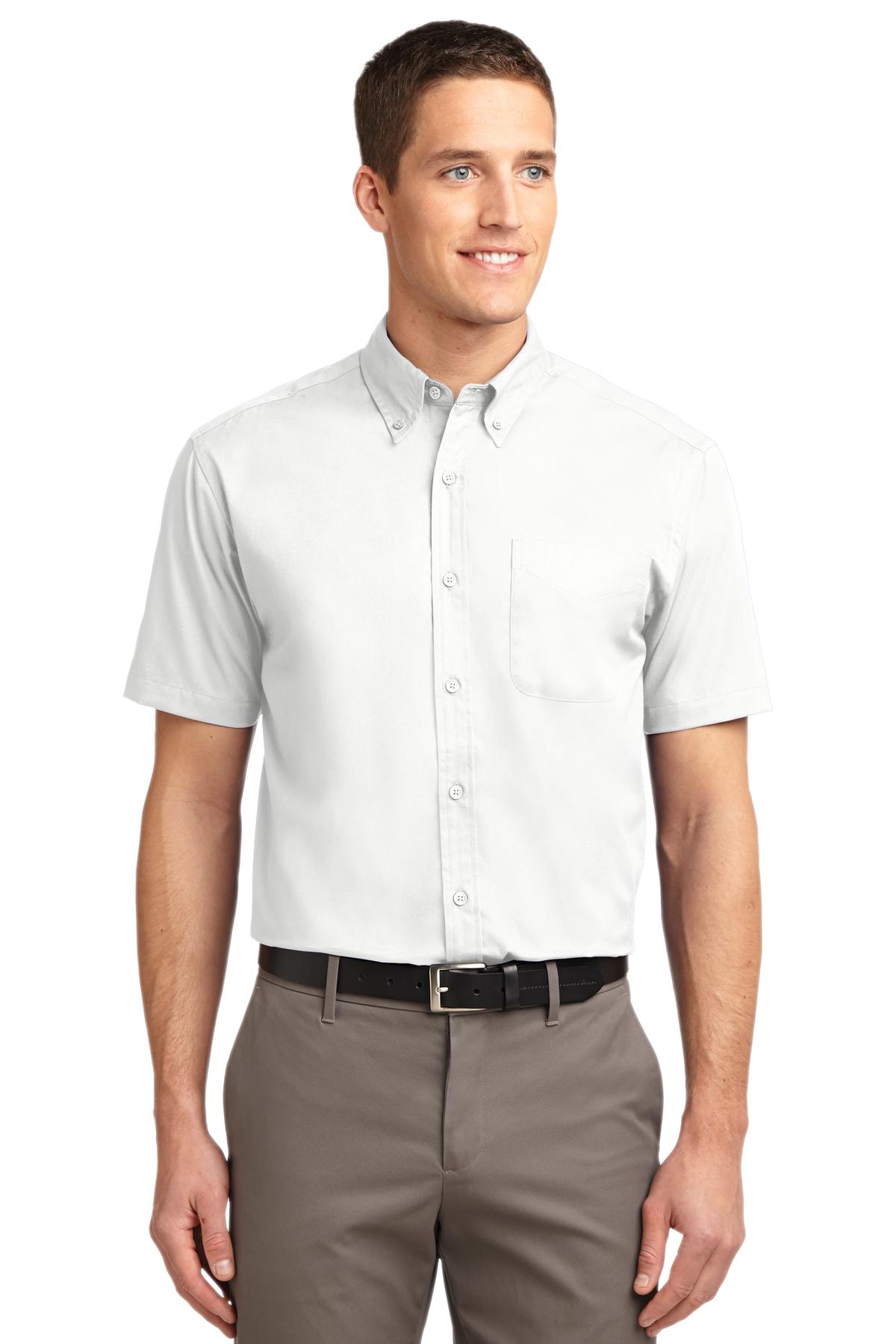 Woven Shirts White Light Stone Port Authority