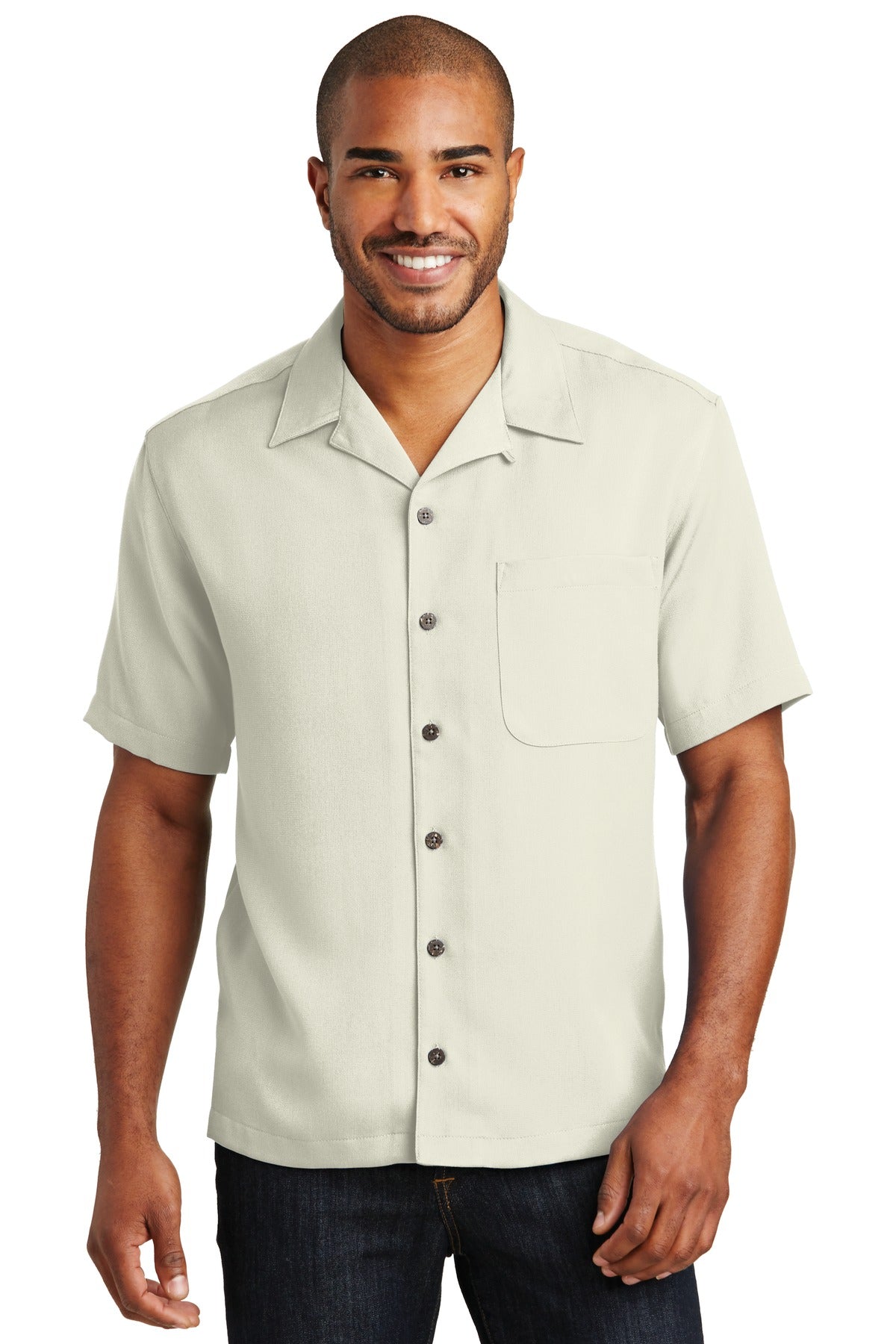Woven Shirts Ivory Port Authority