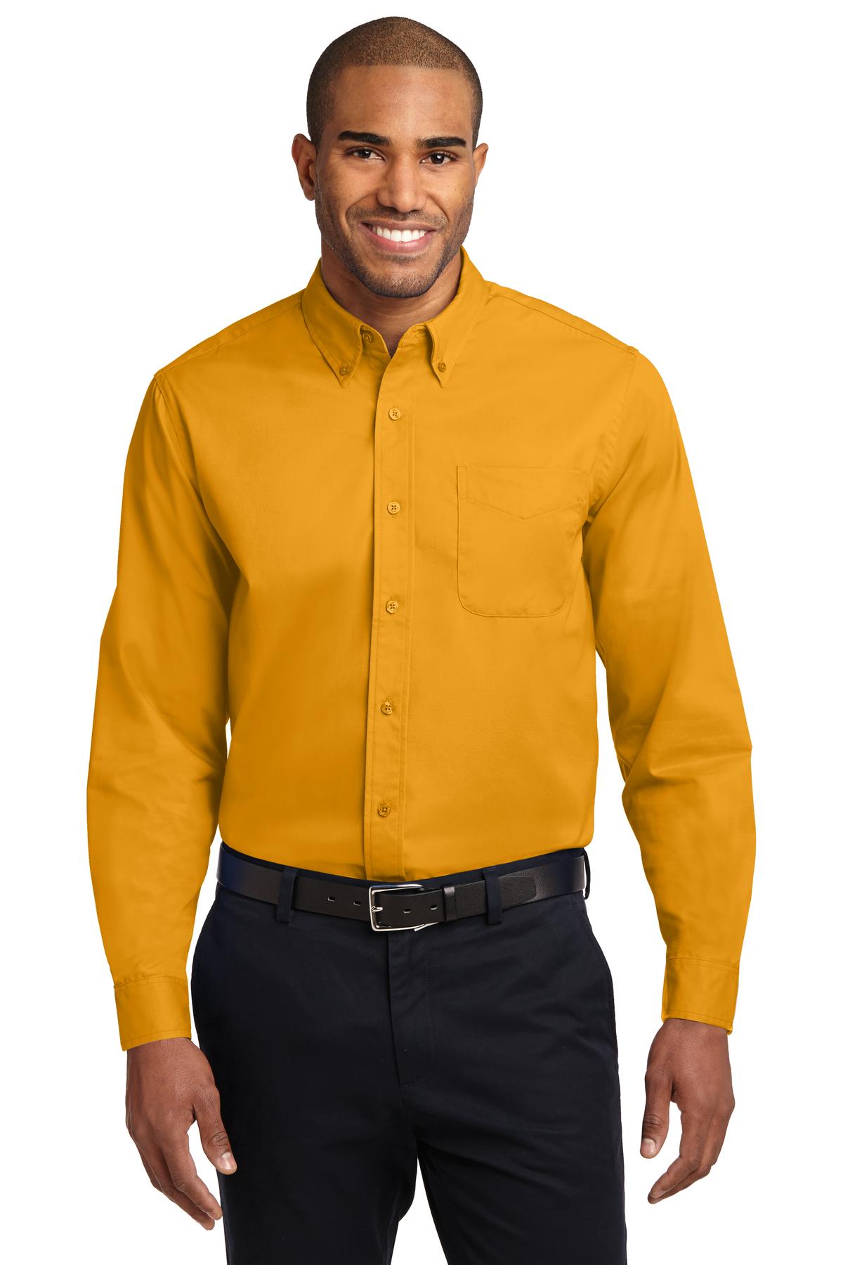 Woven Shirts Athletic Gold/ Light Stone Port Authority
