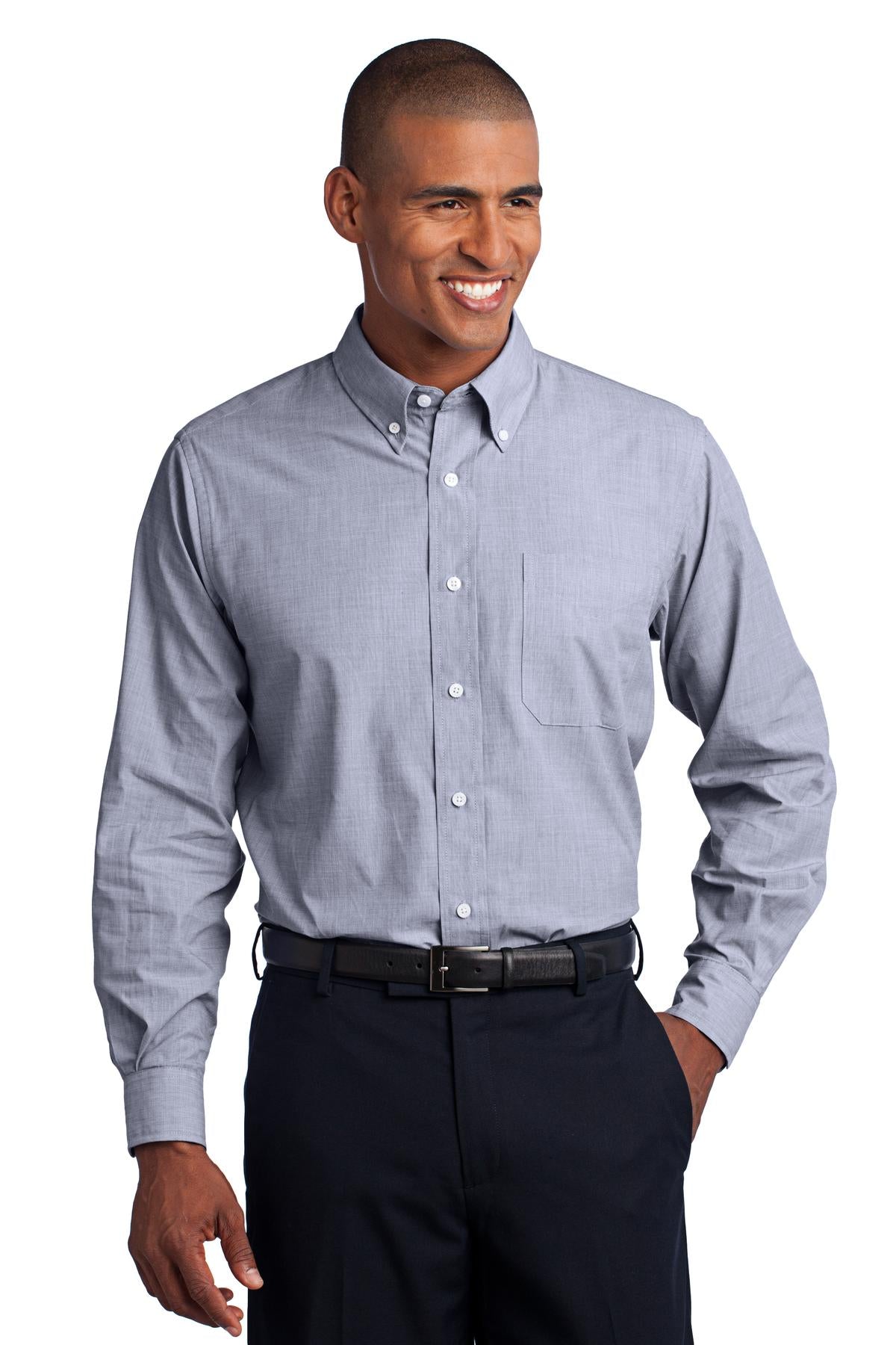 Woven Shirts Navy Frost Port Authority