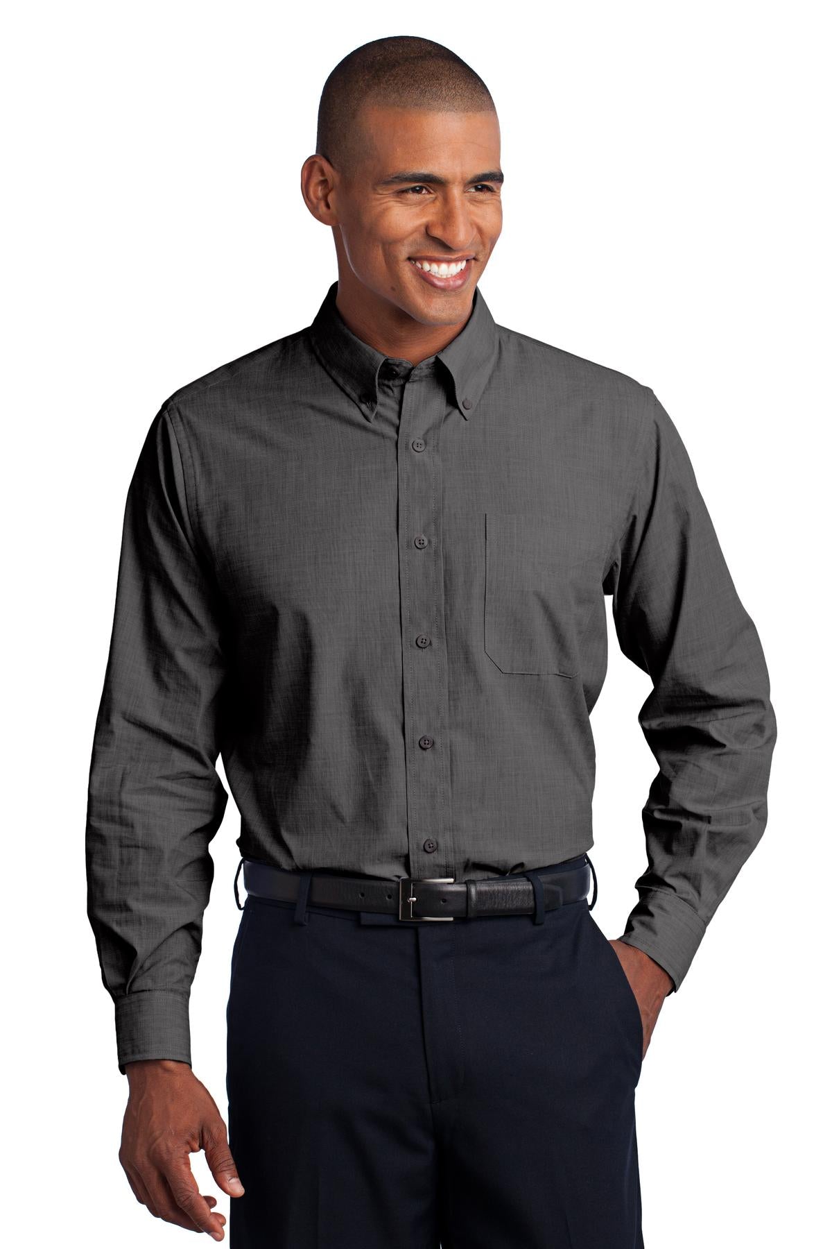 Woven Shirts Soft Black Port Authority