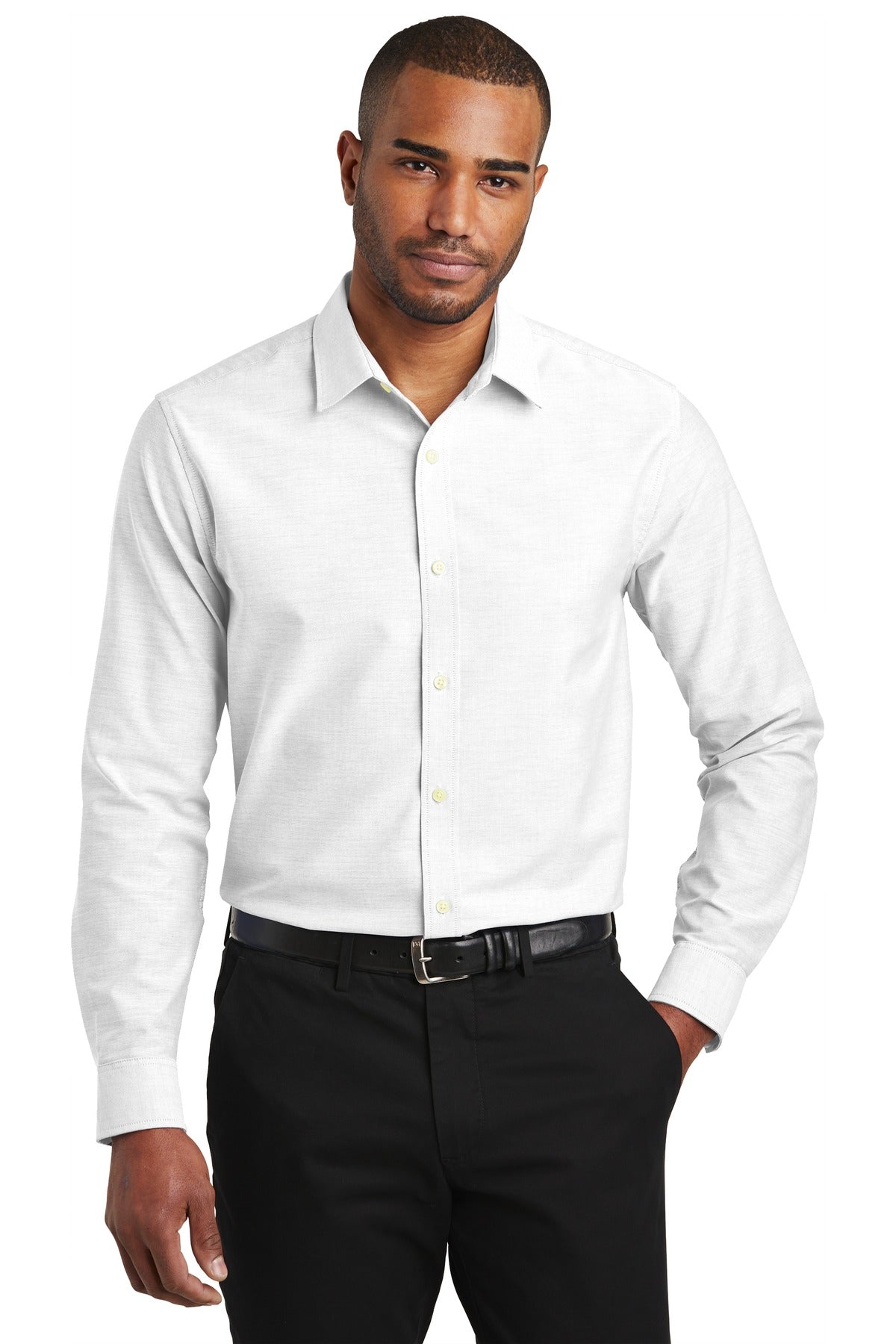 Woven Shirts White Port Authority