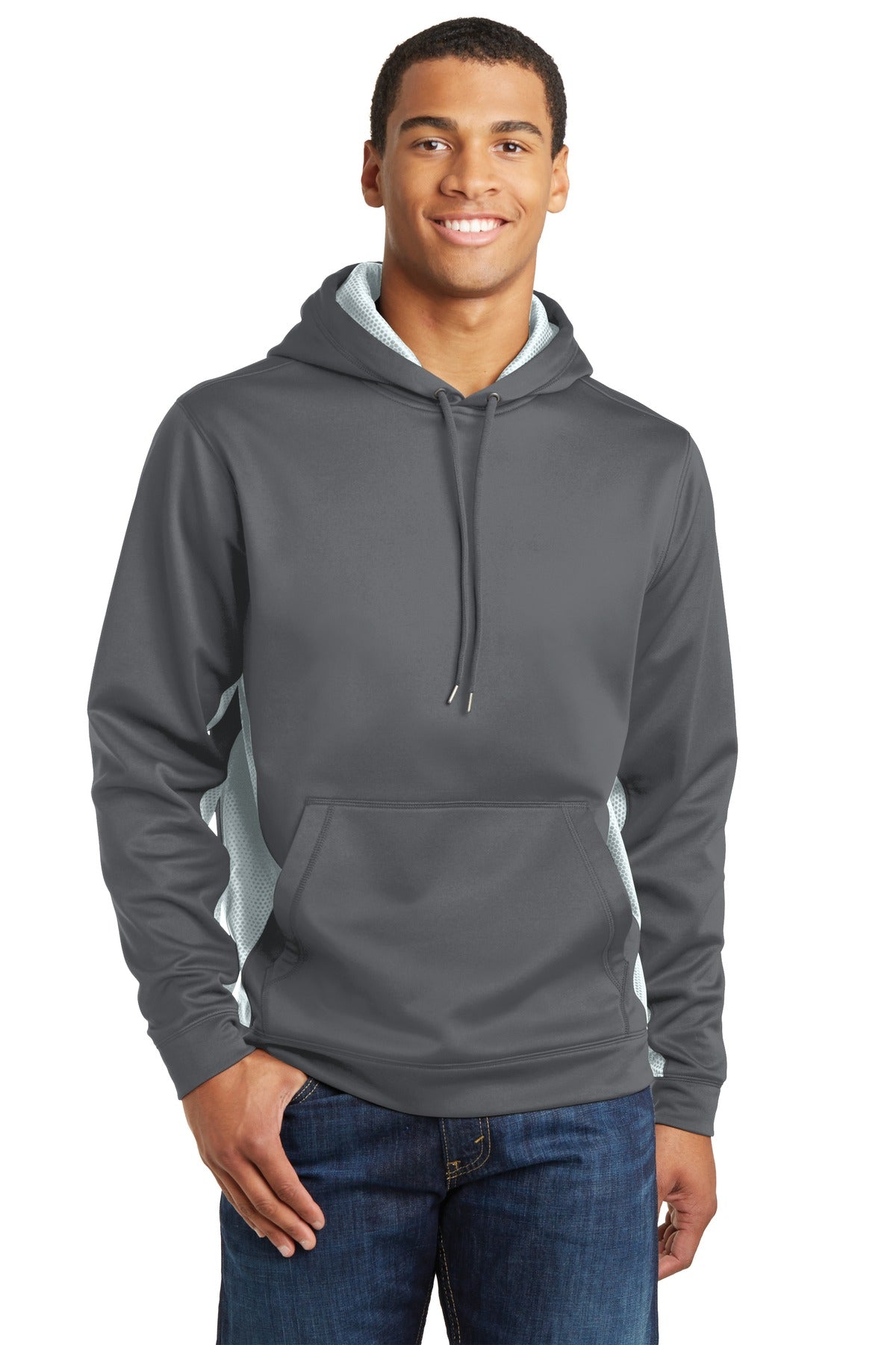 Sweatshirts/Fleece Dark Smoke Grey/ White Sport-Tek