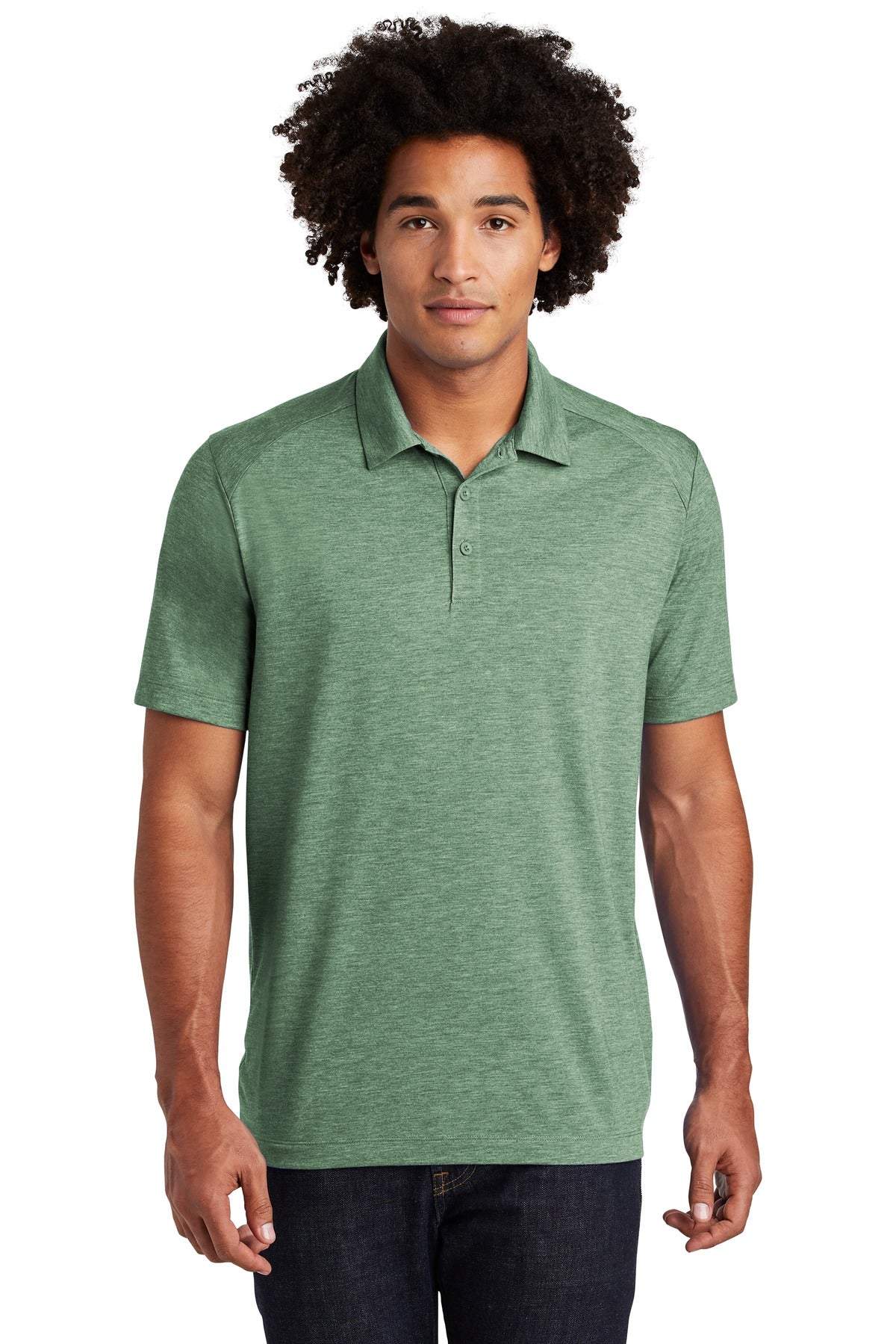 Polos/Knits Forest Green Heather Sport-Tek