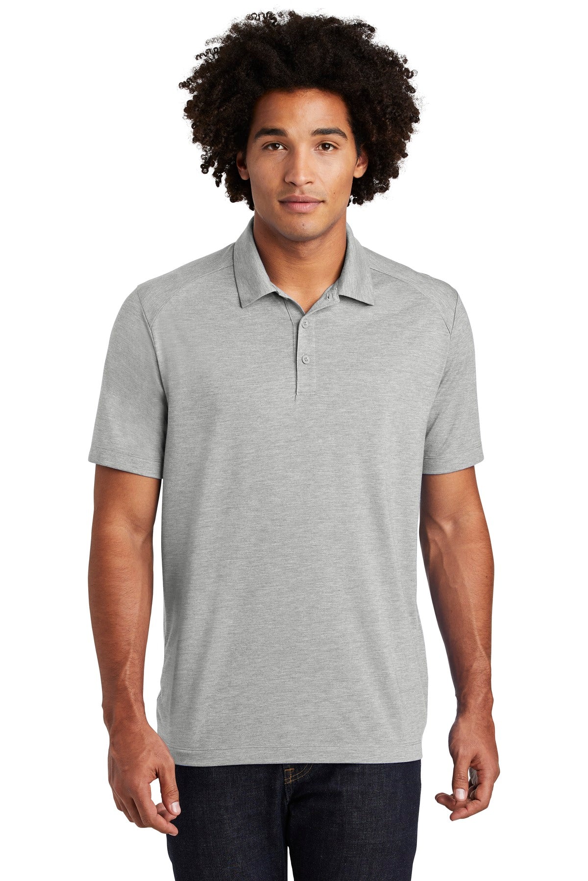 Polos/Knits Light Grey Heather Sport-Tek