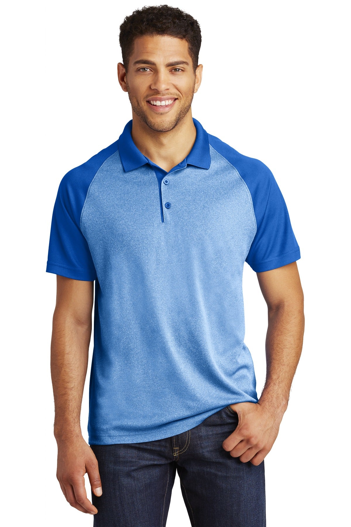 Polos/Knits True Royal Heather/ True Royal Sport-Tek
