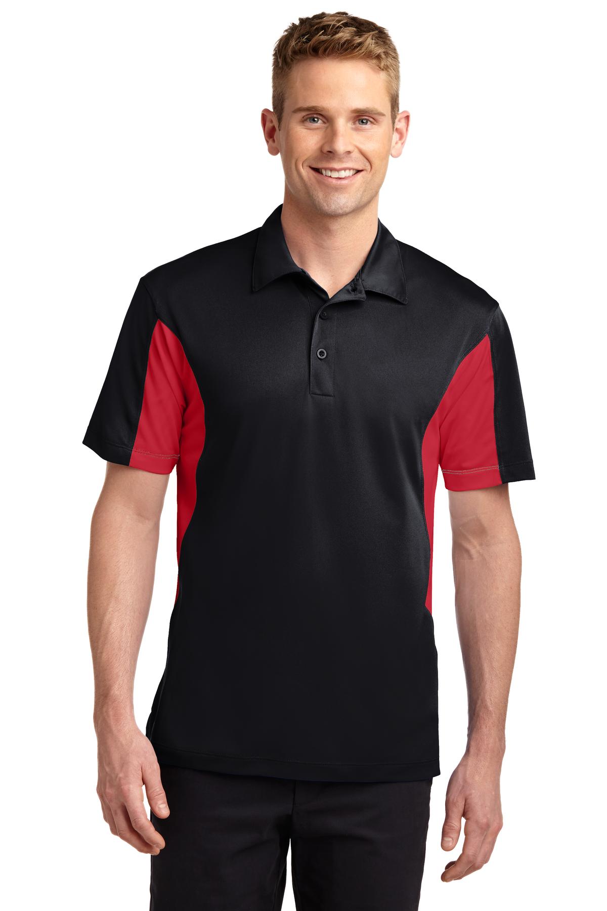 Polos/Knits Black/ True Red Sport-Tek