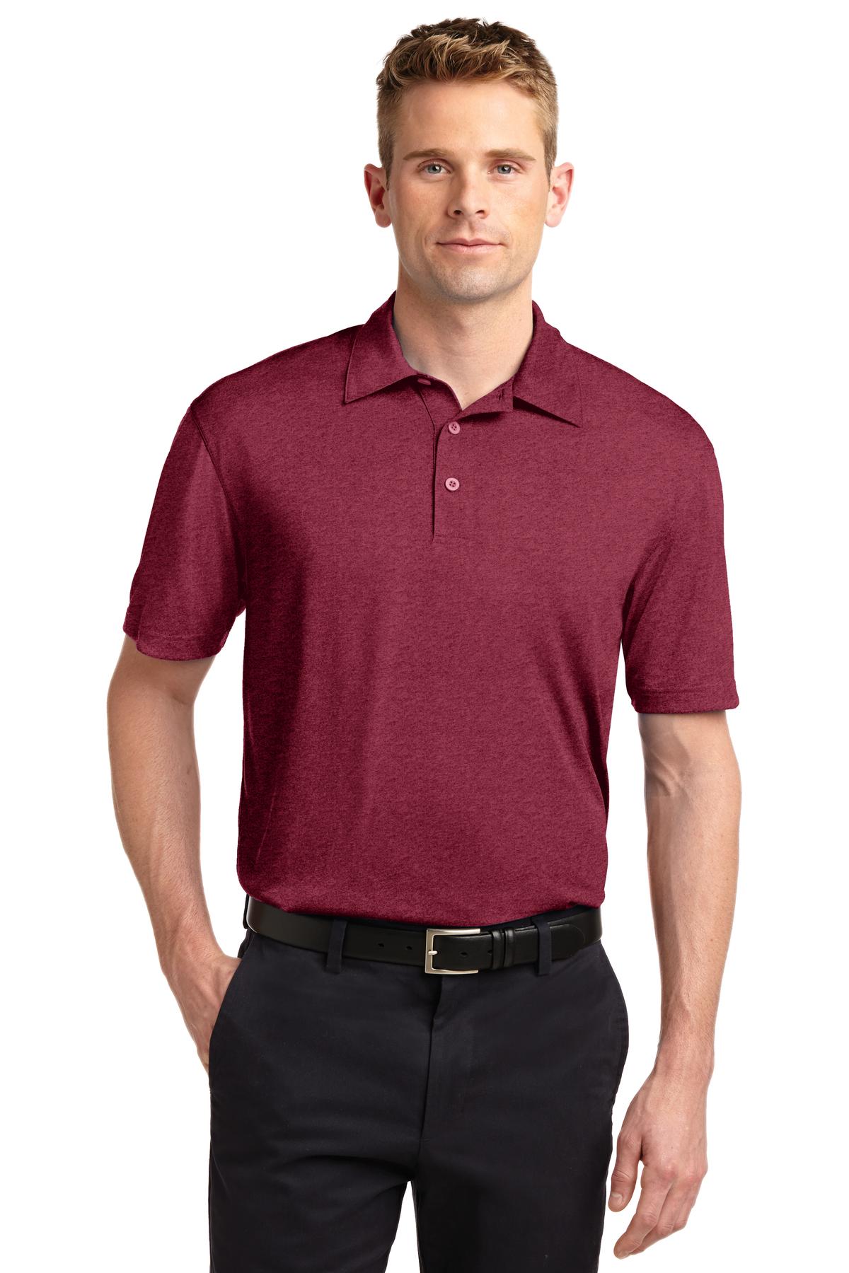 Polos/Knits Cardinal Heather Sport-Tek