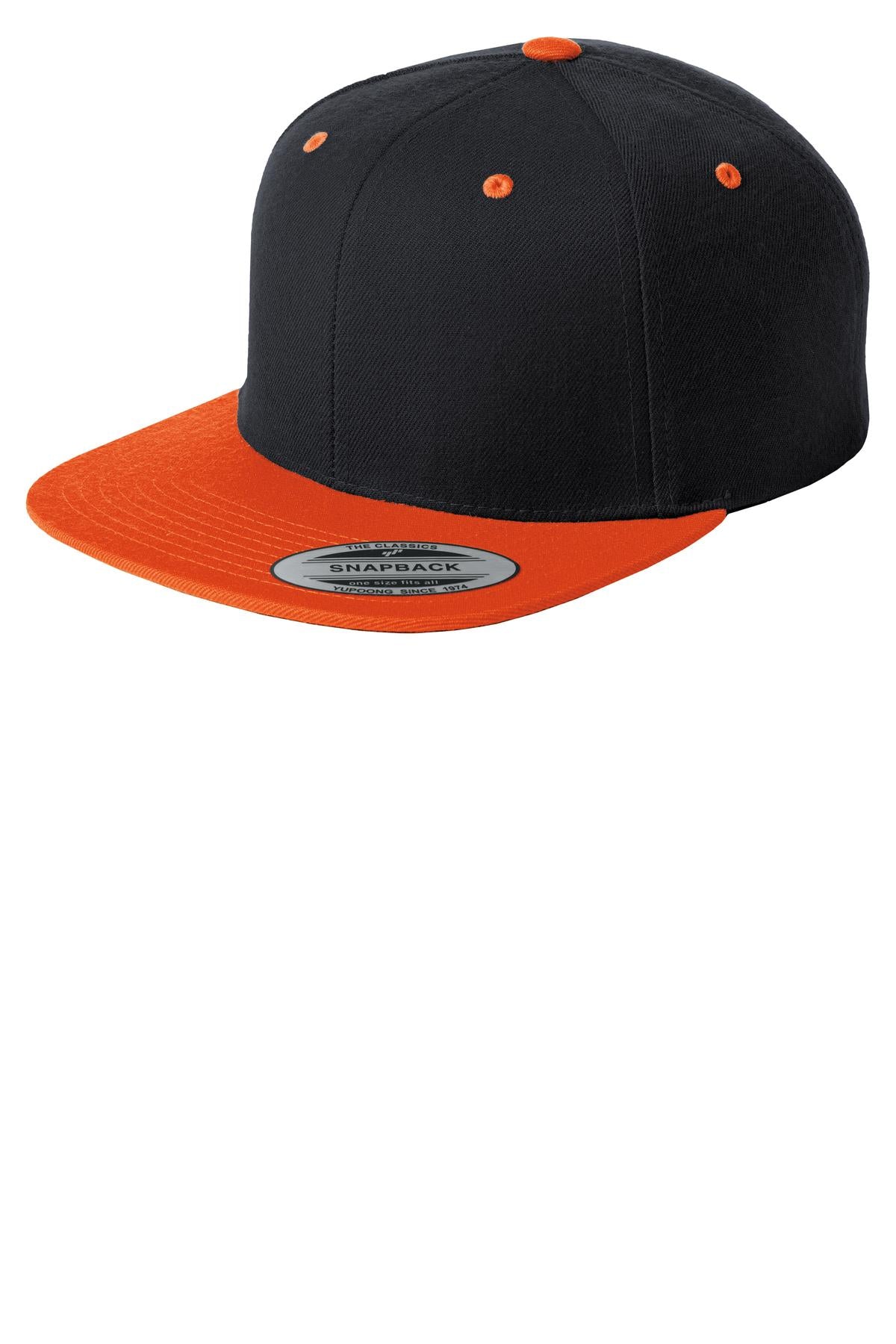 Caps Black/ Deep Orange OSFA Sport-Tek