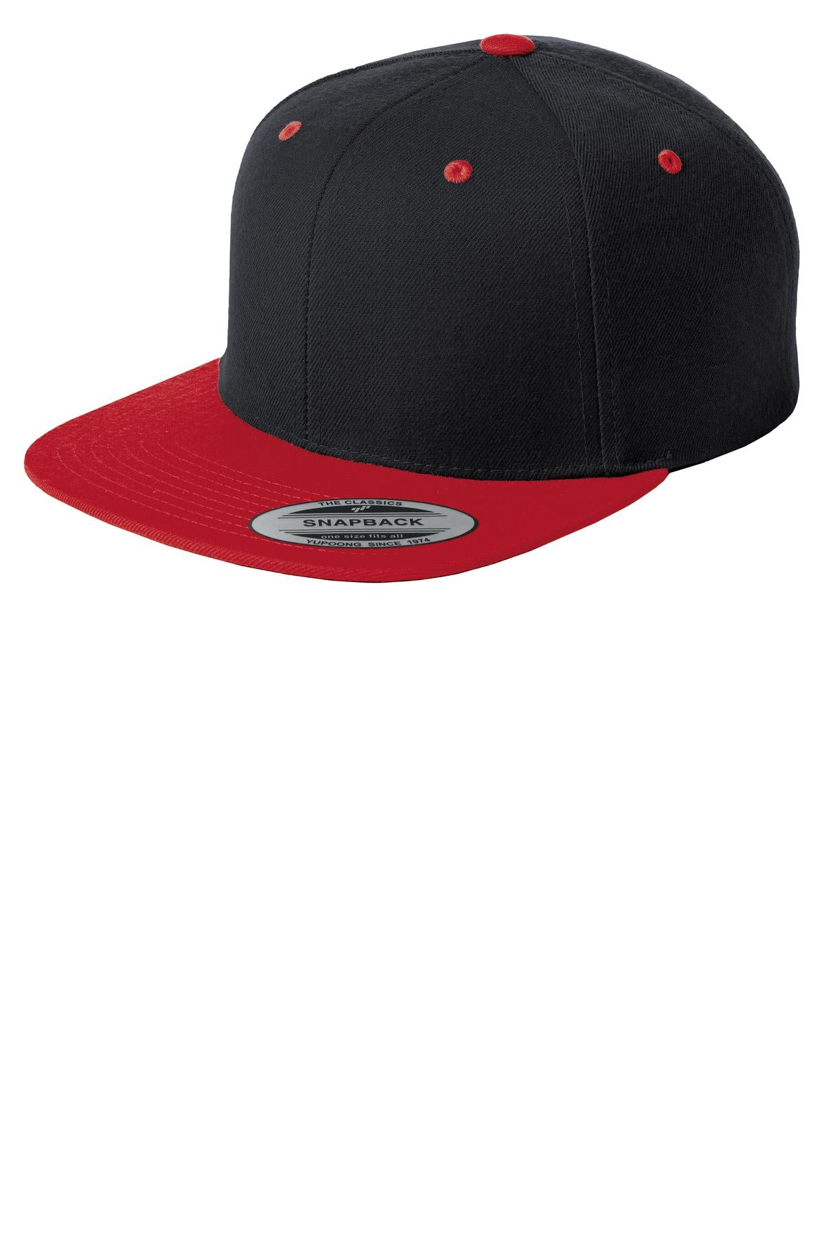 Caps Black/ True Red OSFA Sport-Tek